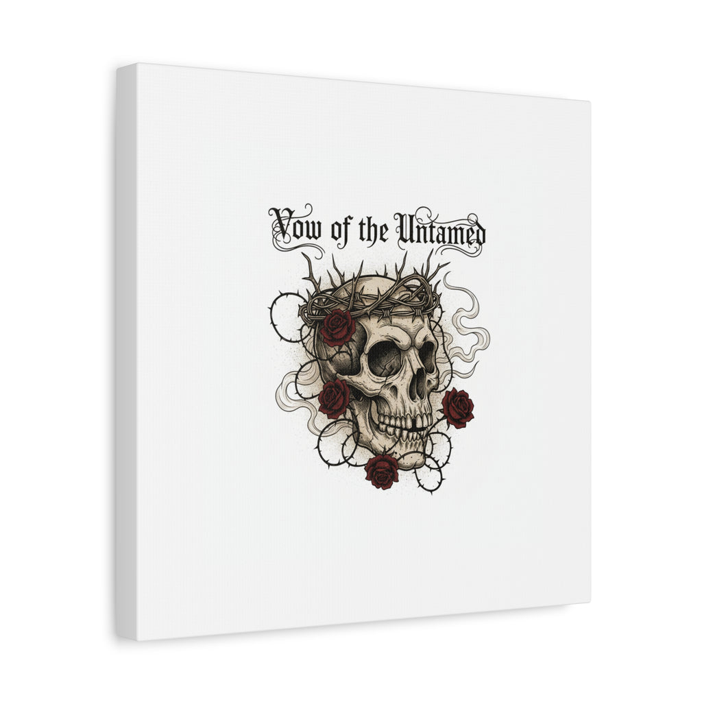 Vow of the Untamed Skull Canvas | western skull art, gothic Americana