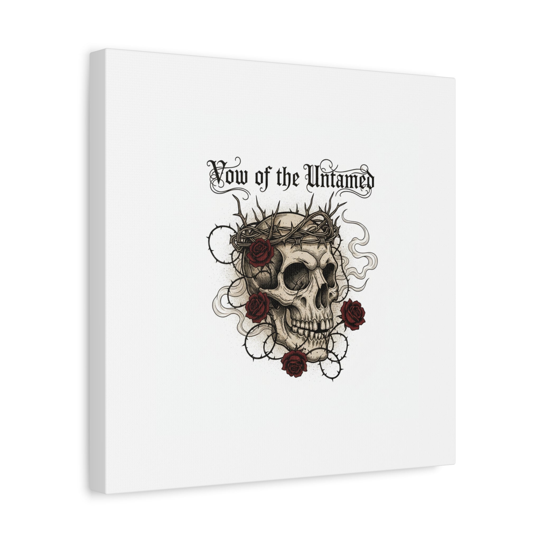 Vow of the Untamed Skull Canvas | western skull art, gothic Americana