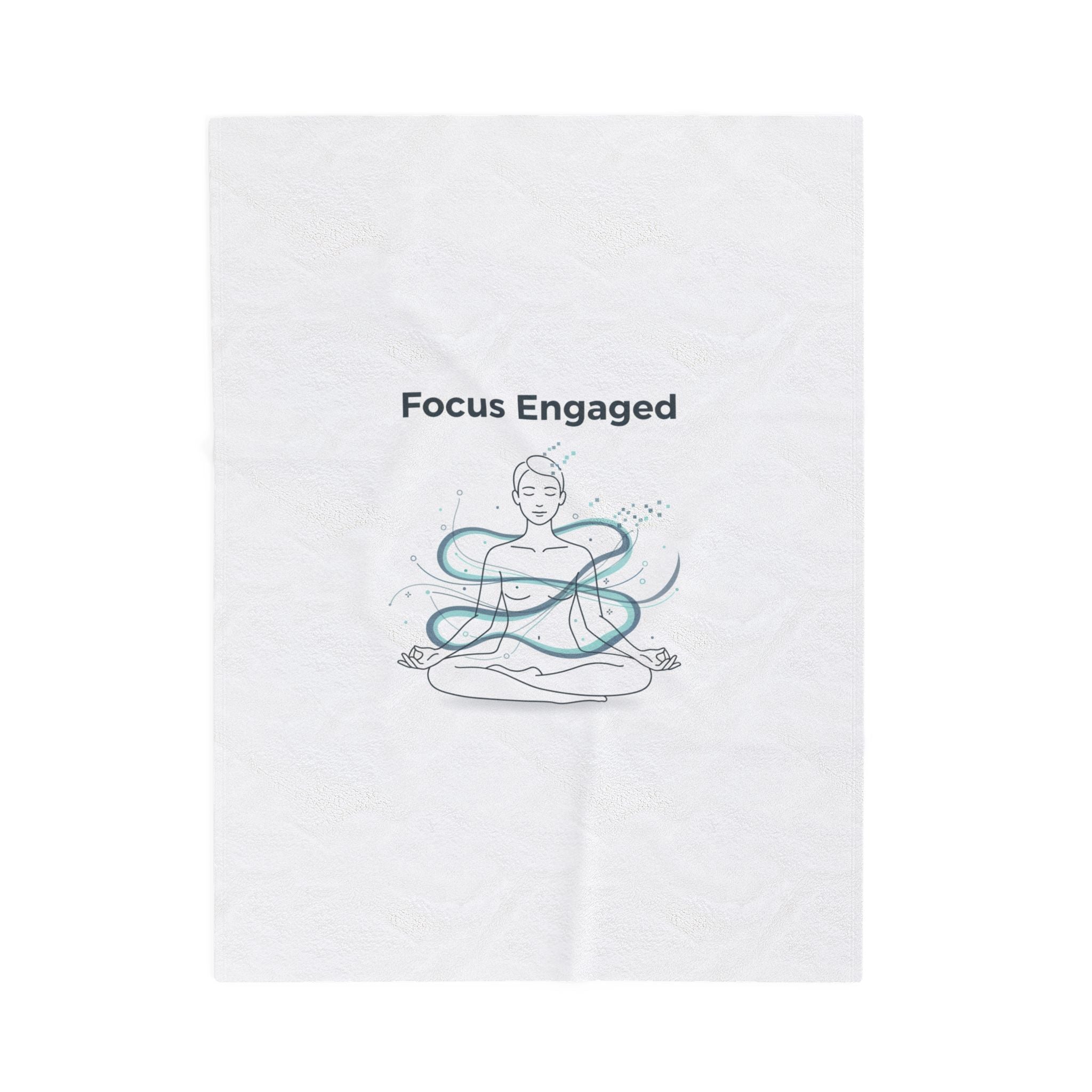 Focus Engaged Velveteen Blanket | Flow State, Productivity Decor