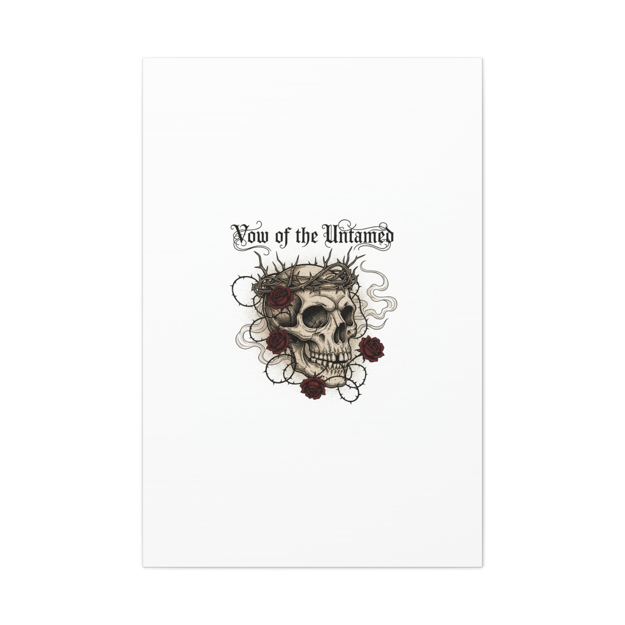 Vow of the Untamed Skull Canvas | western skull art, gothic Americana
