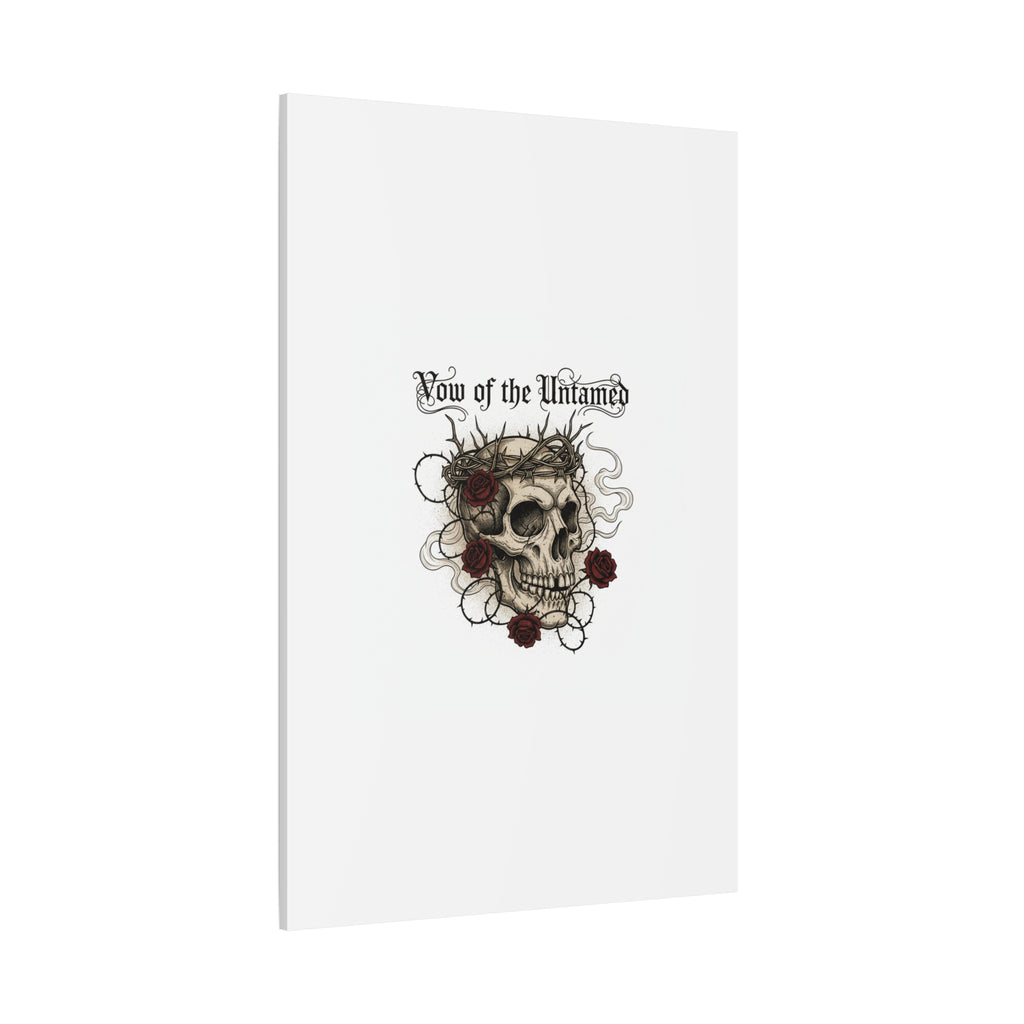 Vow of the Untamed Skull Canvas | western skull art, gothic Americana
