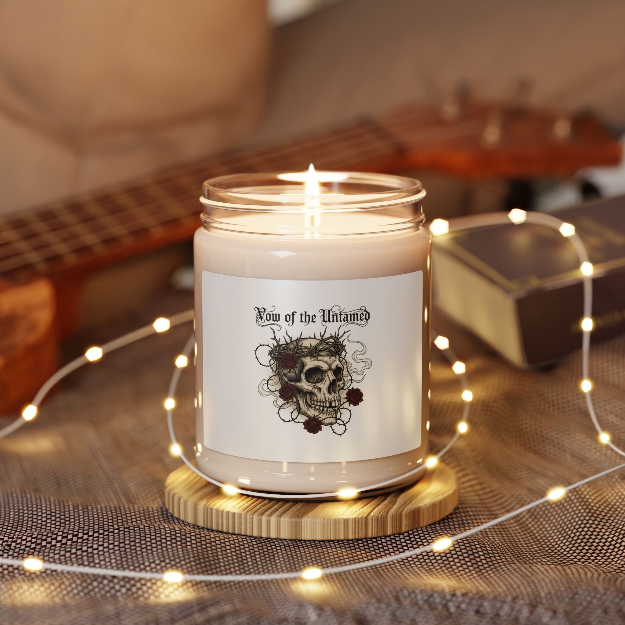 Western Gothic Skull Candle, Scented Soy Candle | Gothic Americana, Desert Noir