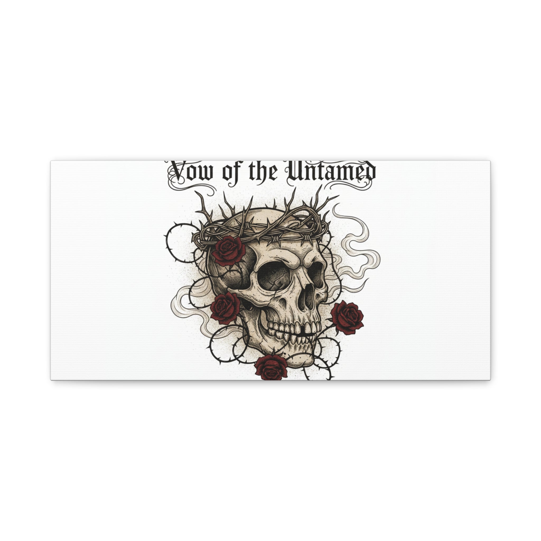 Vow of the Untamed Skull Canvas | western skull art, gothic Americana
