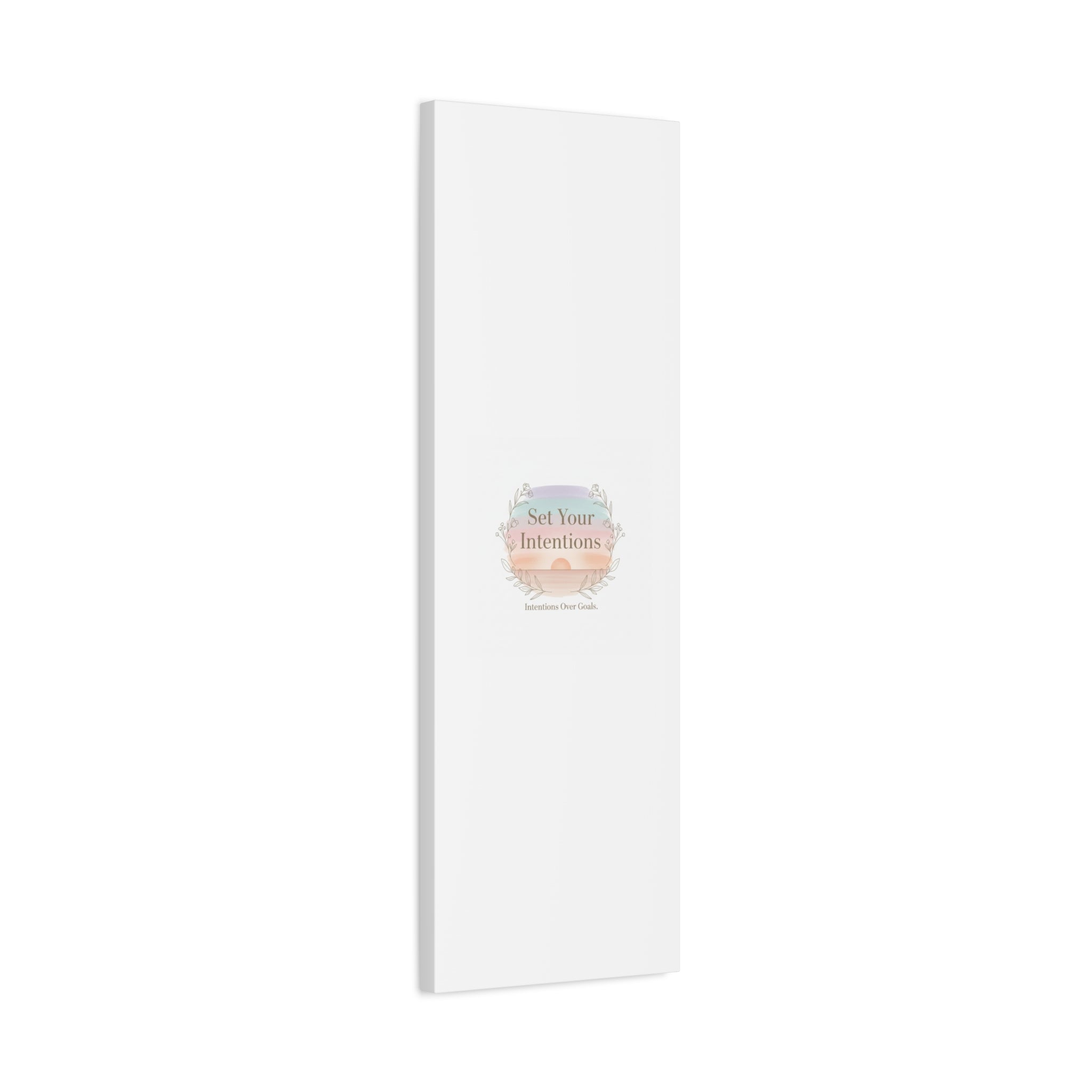 Set Your Intentions Canvas | Gentle Intentions Over Goals, Soft Wellness Art