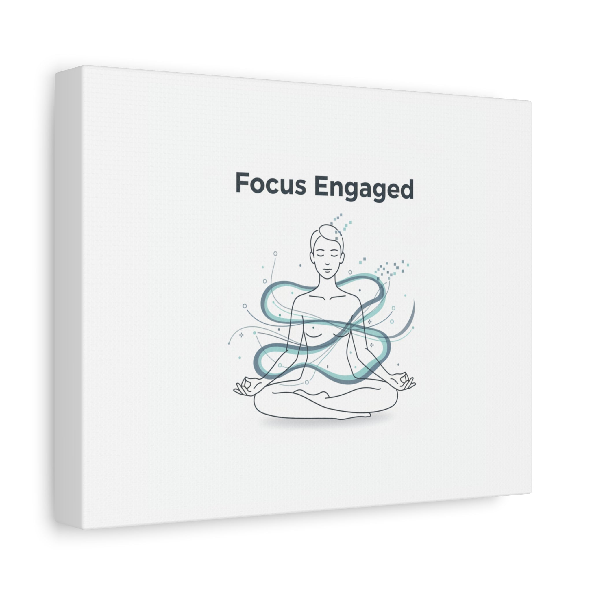 Focus Engaged Canvas, flow state poster | productivity art, ADHD merch