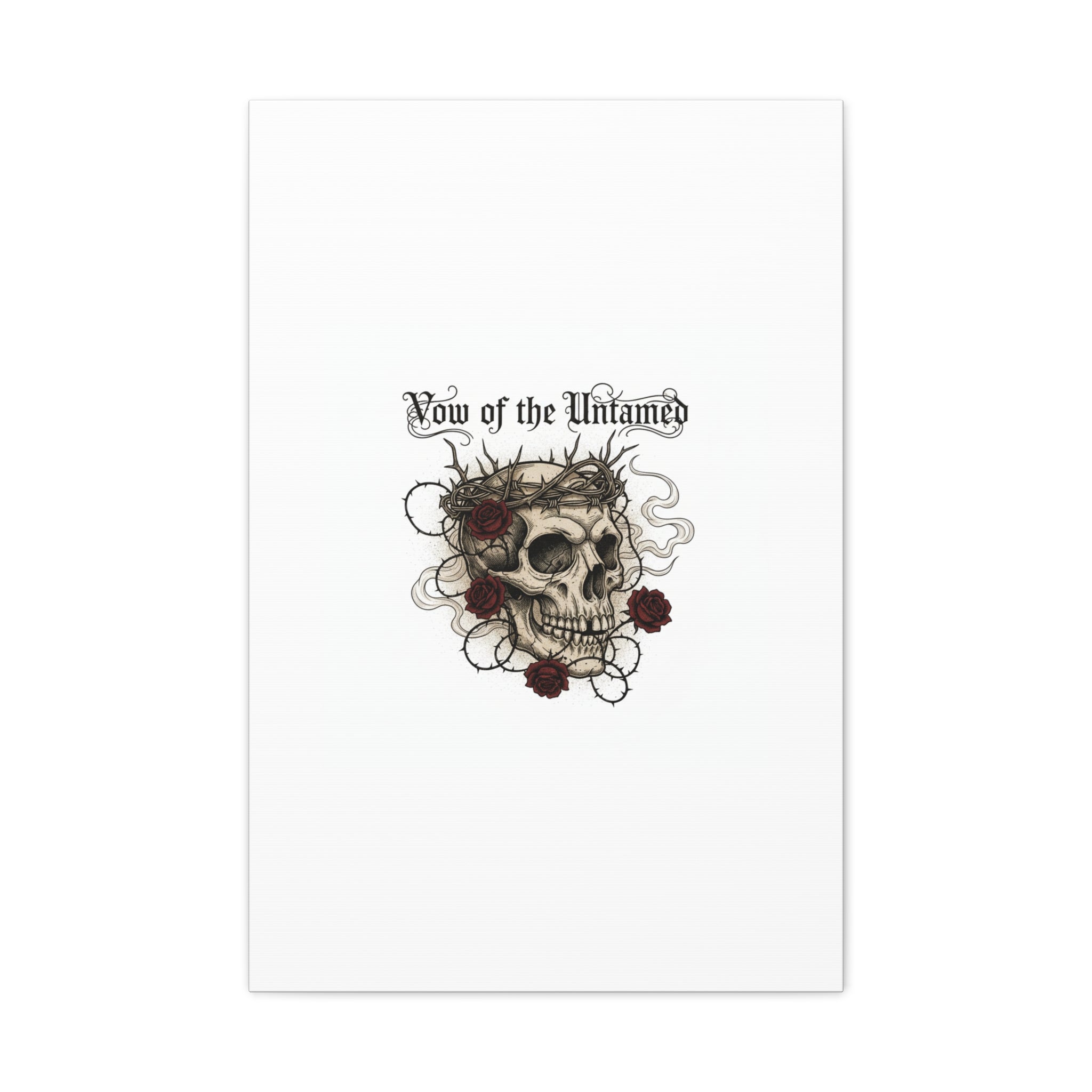 Vow of the Untamed Skull Canvas | western skull art, gothic Americana