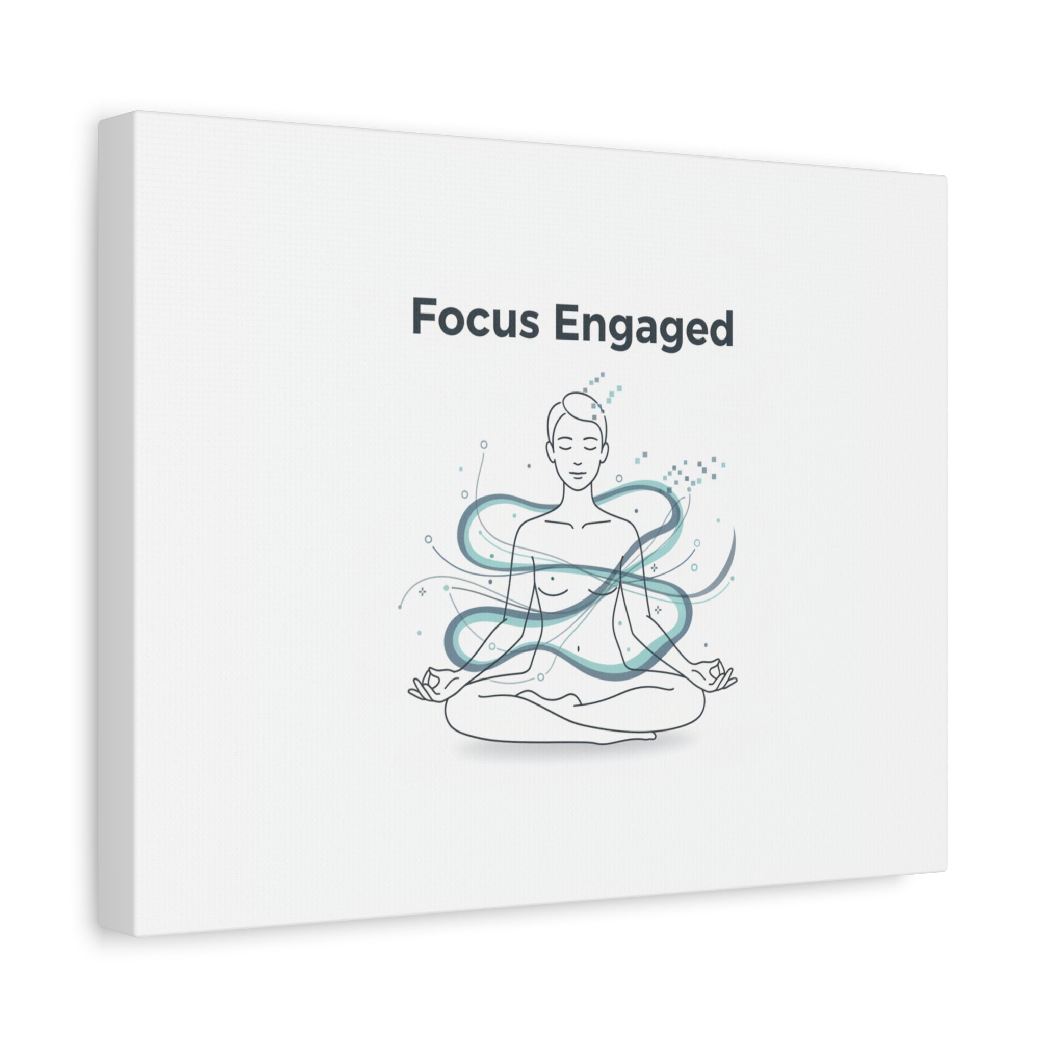 Focus Engaged Canvas, flow state poster | productivity art, ADHD merch