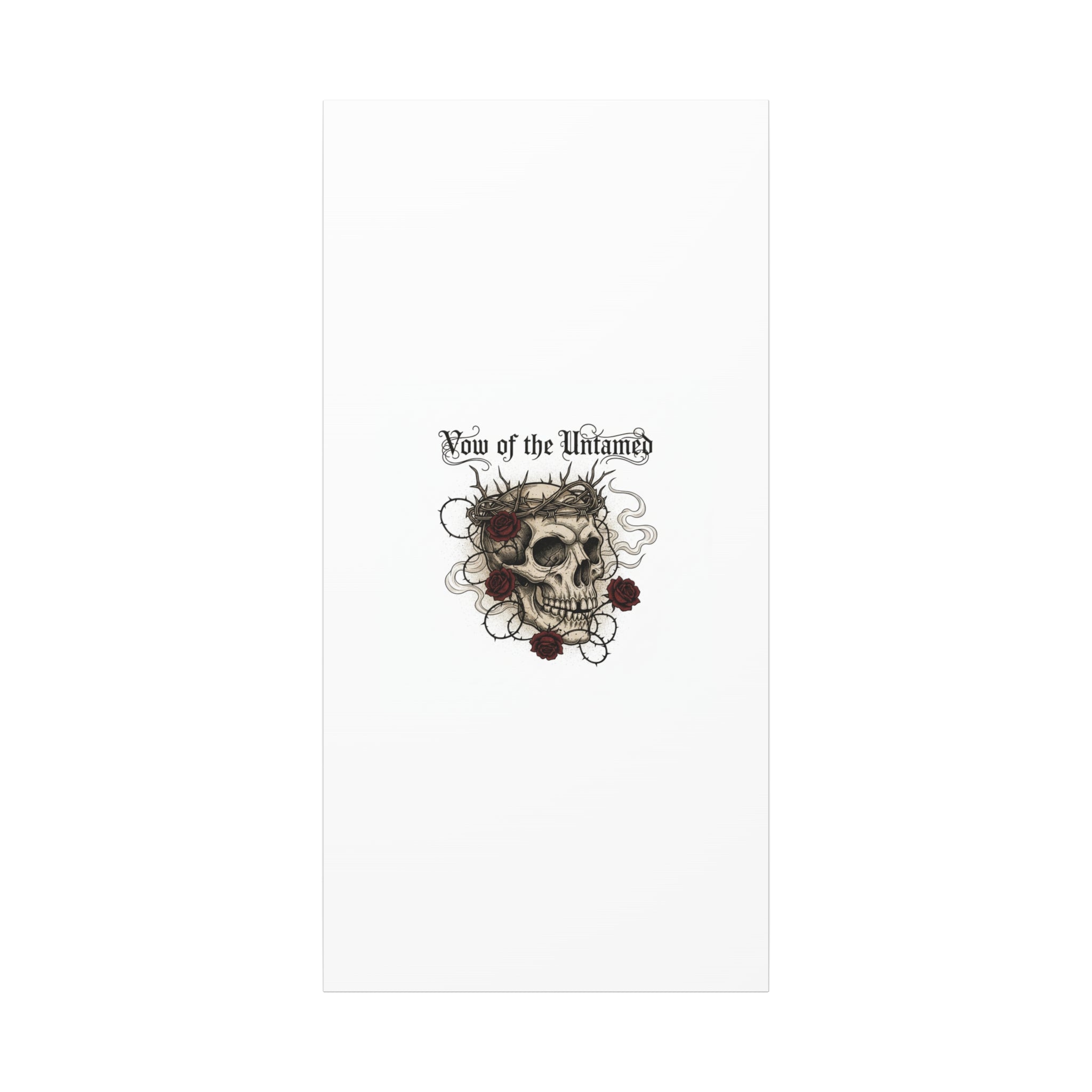 Vow of the Untamed Skull Canvas | western skull art, gothic Americana