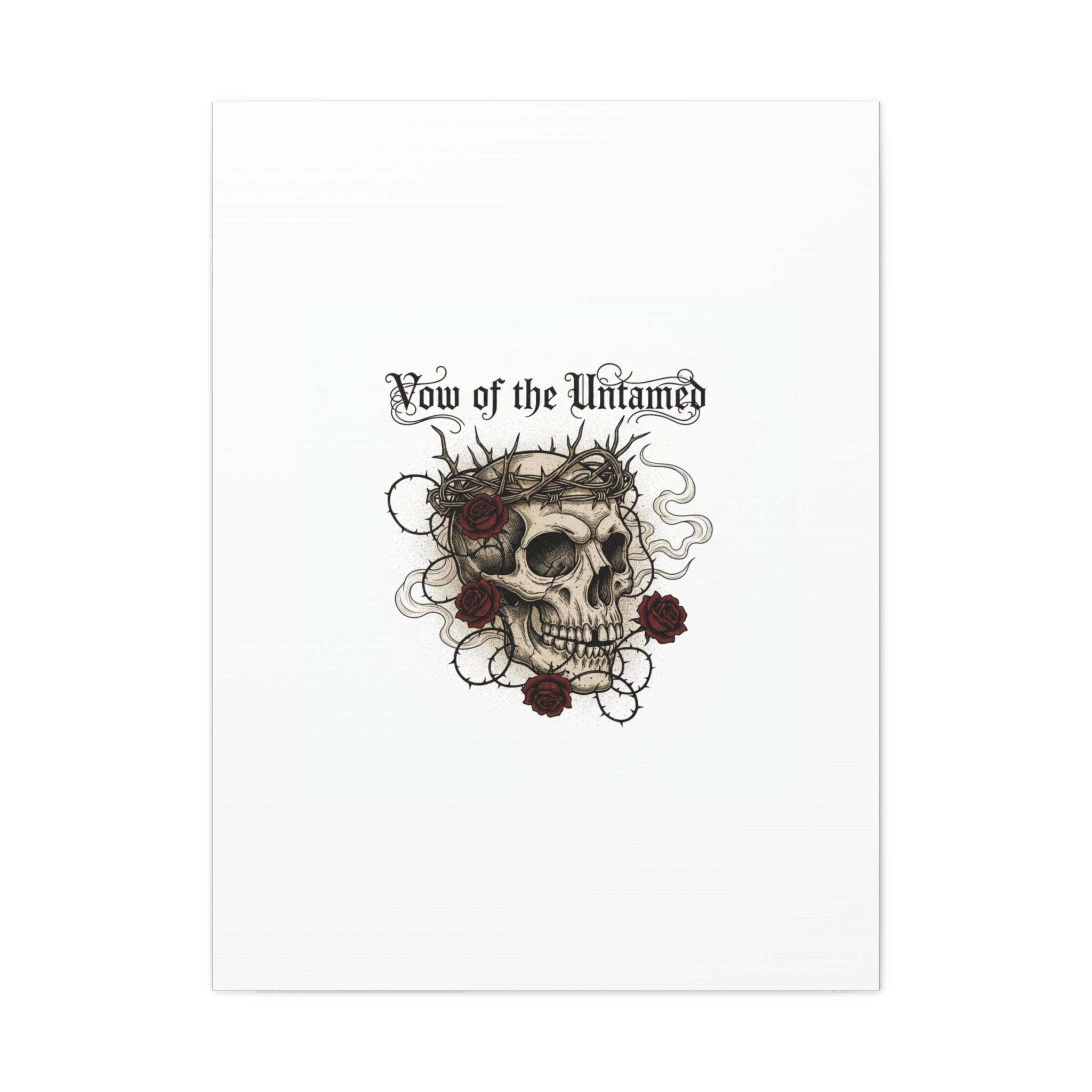 Vow of the Untamed Skull Canvas | western skull art, gothic Americana