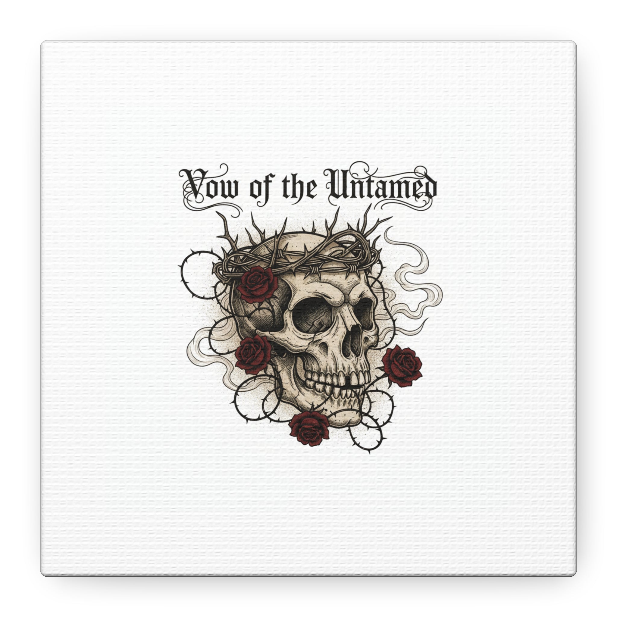 Vow of the Untamed Skull Canvas | western skull art, gothic Americana