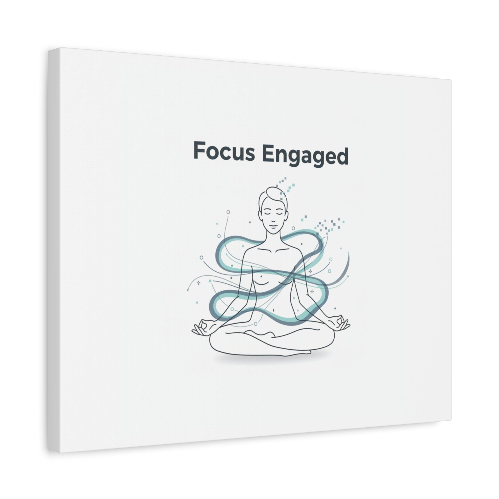 Focus Engaged Canvas, flow state poster | productivity art, ADHD merch