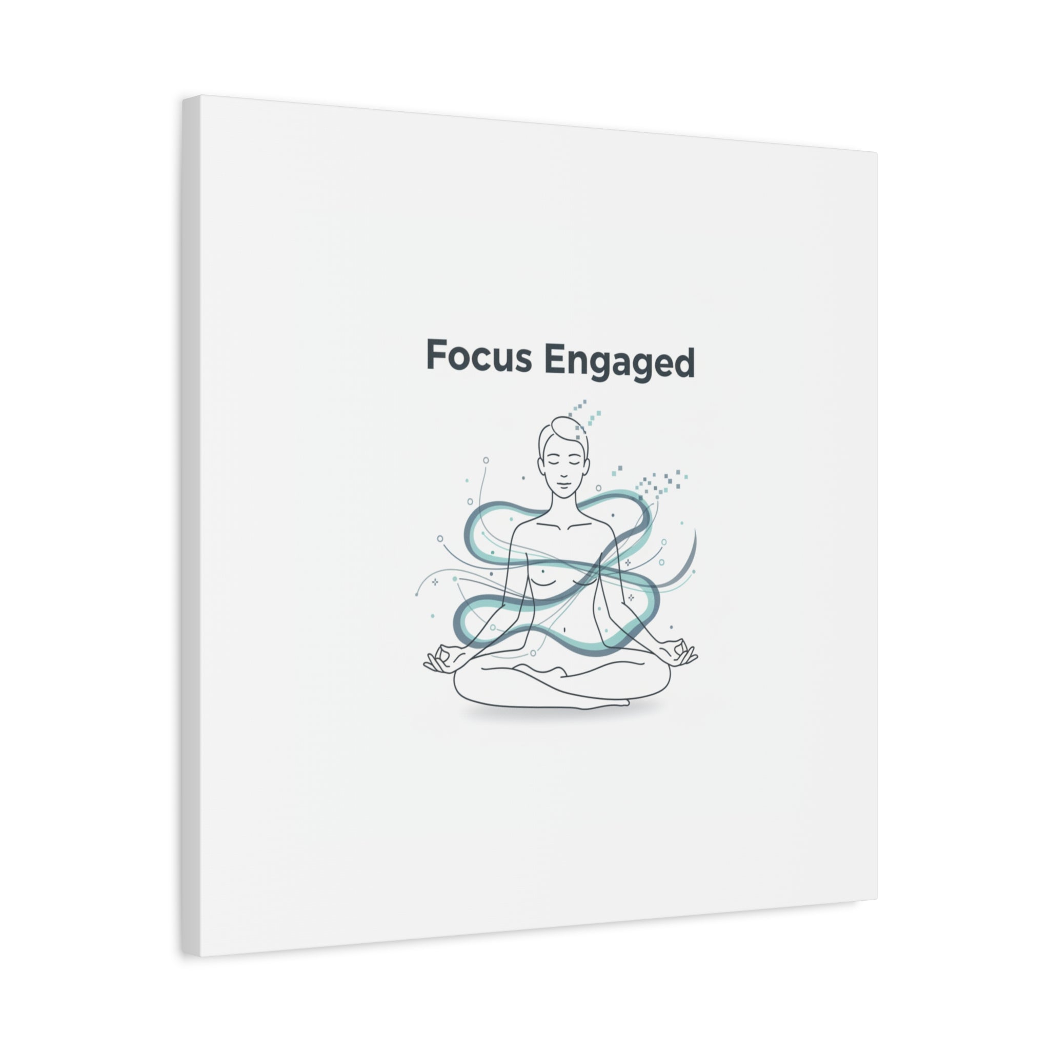 Focus Engaged Canvas, flow state poster | productivity art, ADHD merch