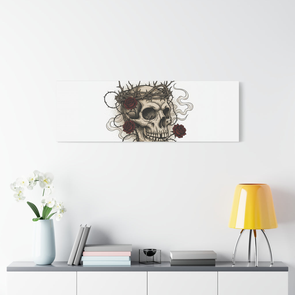 Vow of the Untamed Skull Canvas | western skull art, gothic Americana