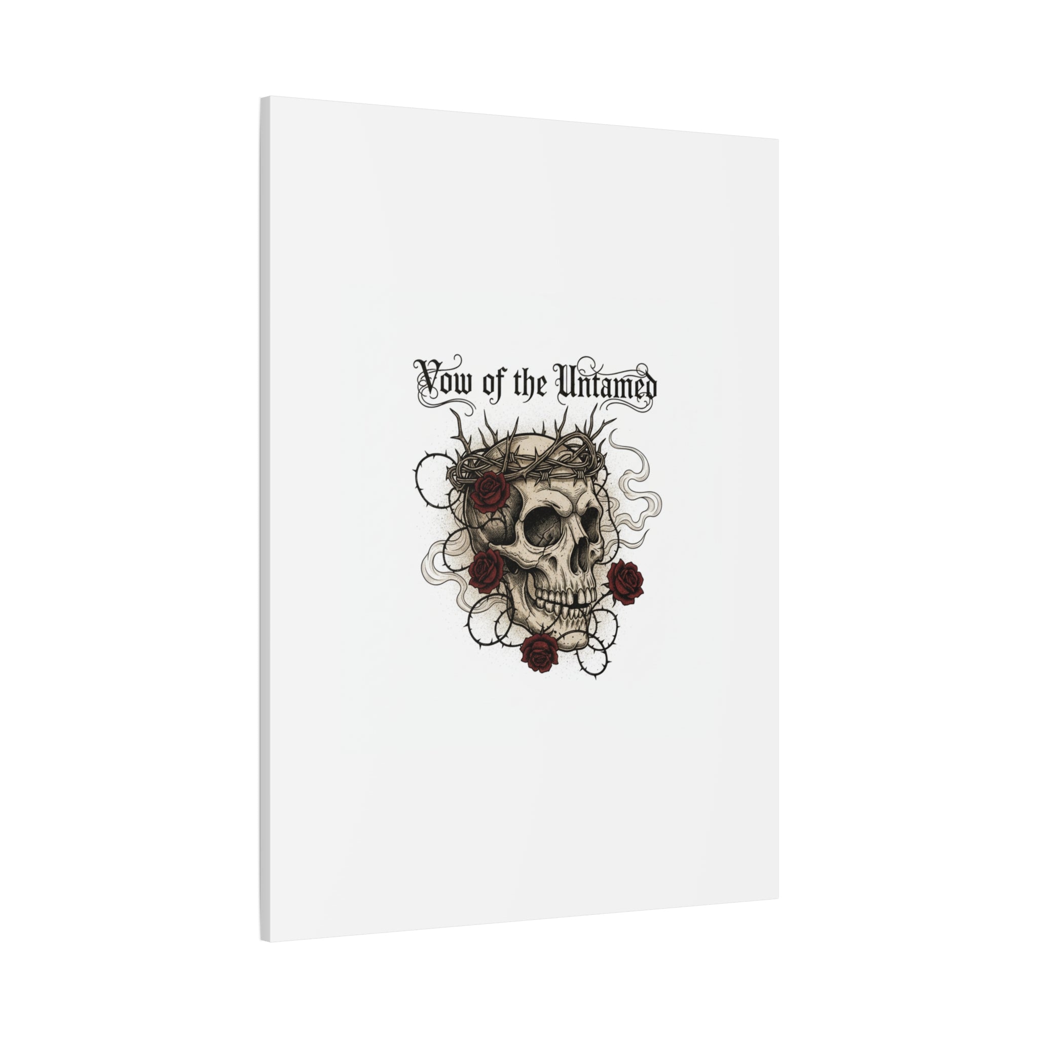 Vow of the Untamed Skull Canvas | western skull art, gothic Americana