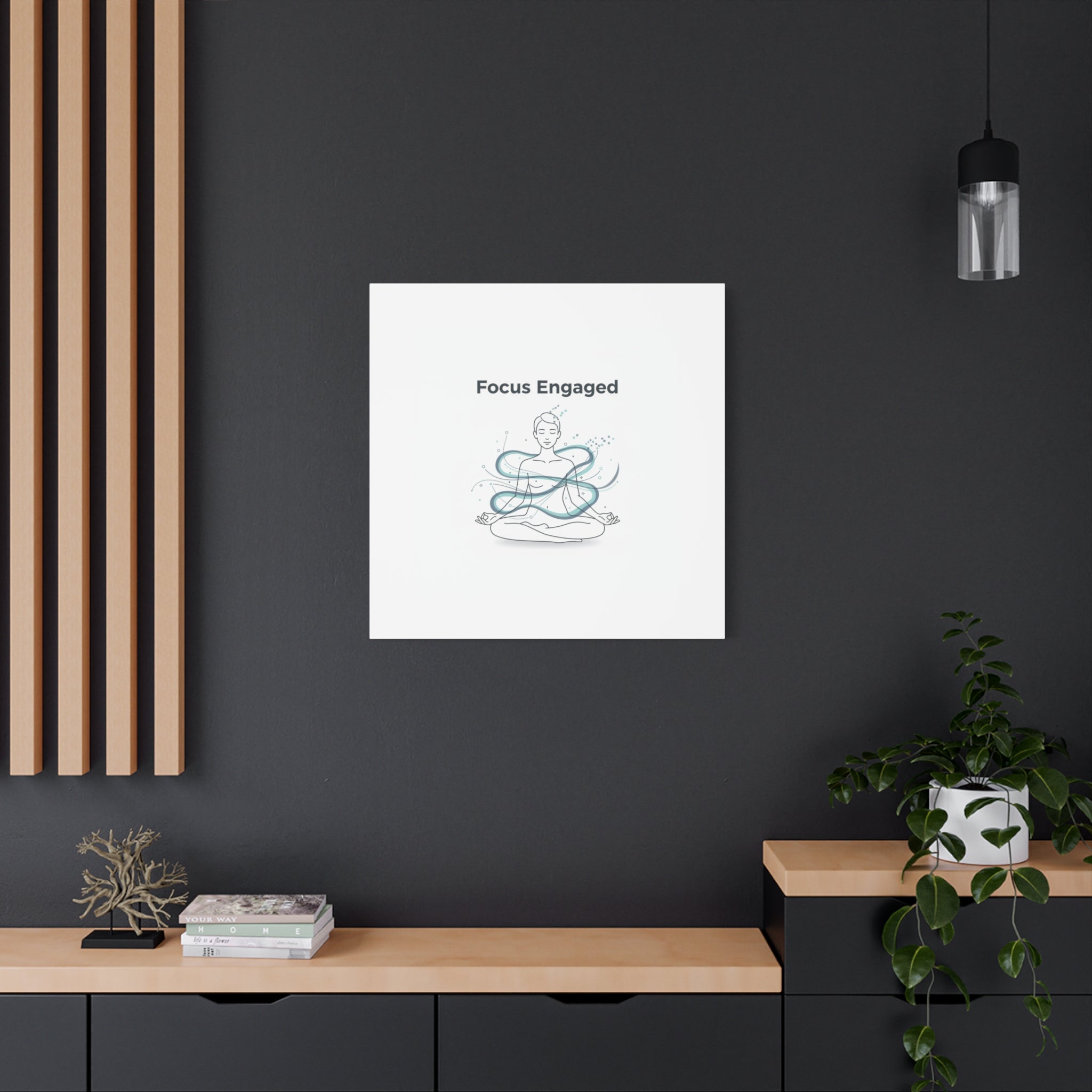 Focus Engaged Canvas, flow state poster | productivity art, ADHD merch