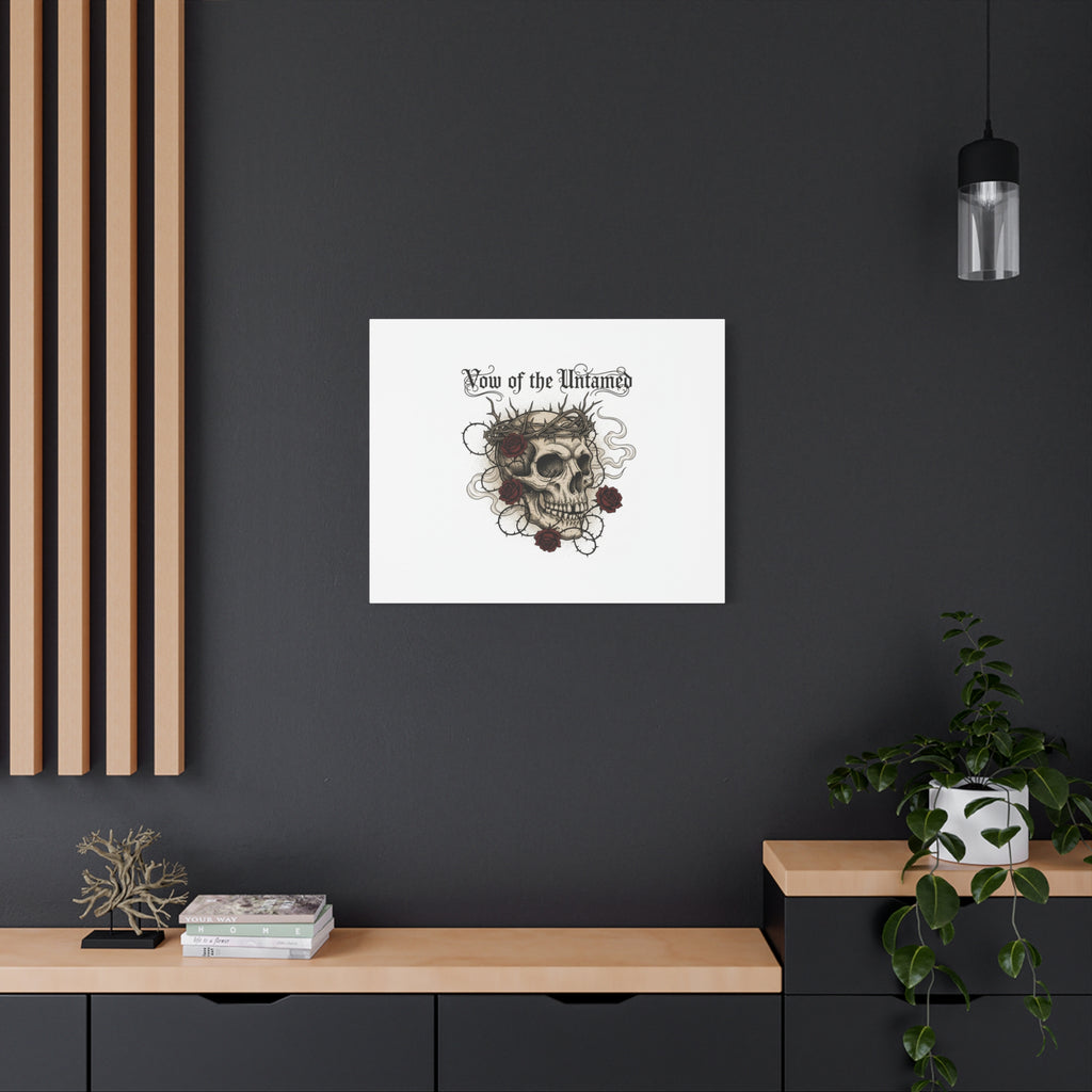 Vow of the Untamed Skull Canvas | western skull art, gothic Americana