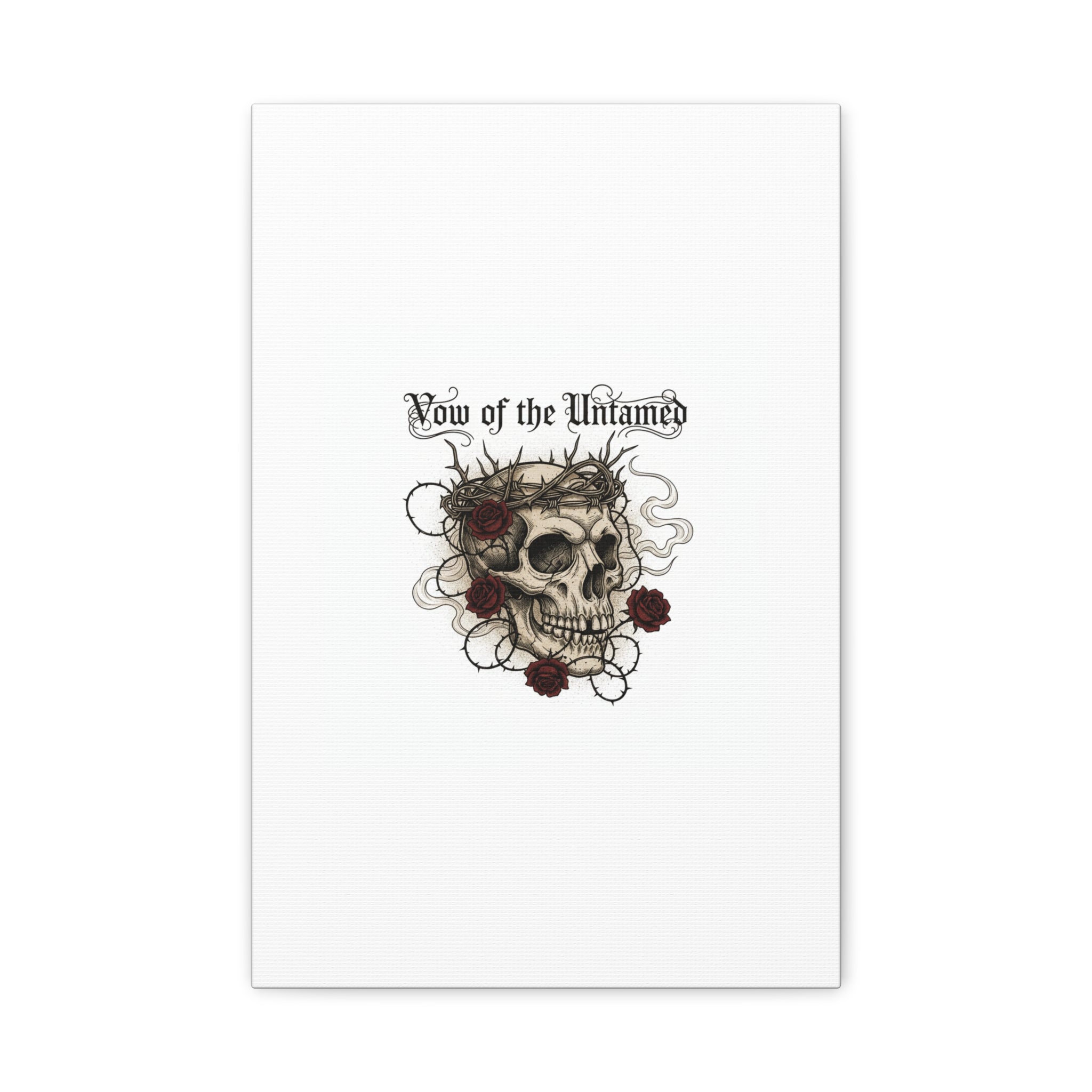 Vow of the Untamed Skull Canvas | western skull art, gothic Americana