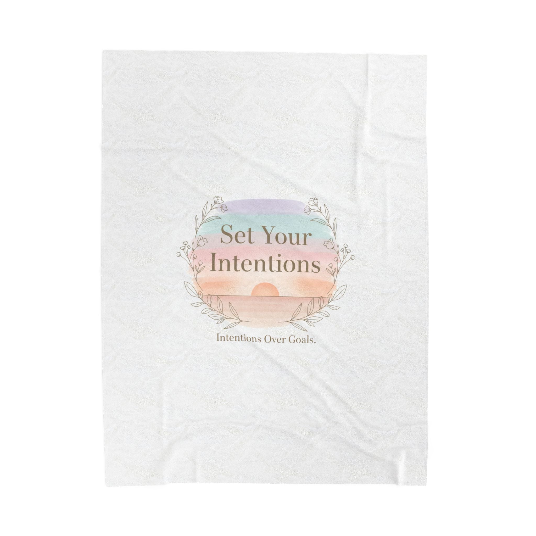 Set Your Intentions Blanket | Intentions Over Goals, Mindful Wellness