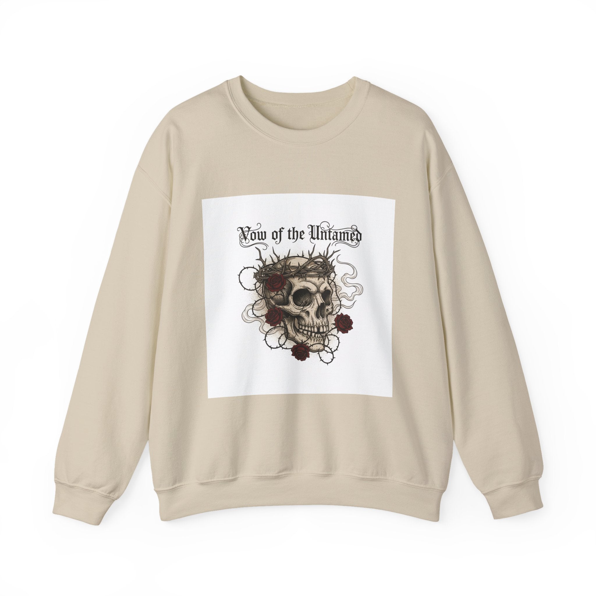 Western Skull Art Crewneck, cowboy horror shirt, gothic Americana