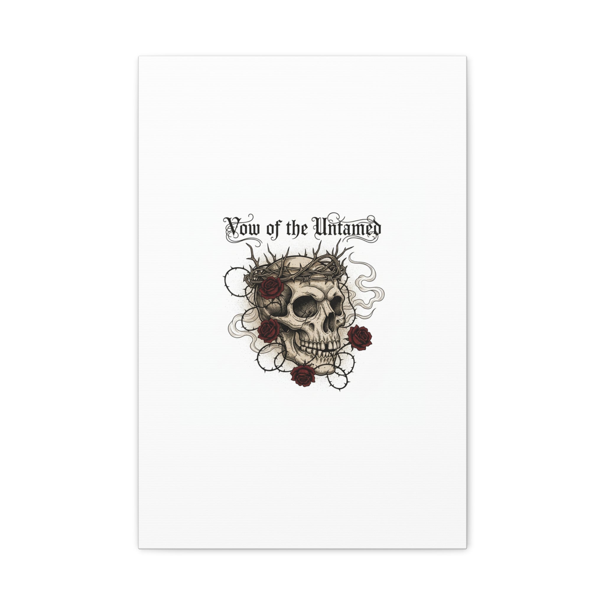 Vow of the Untamed Skull Canvas | western skull art, gothic Americana