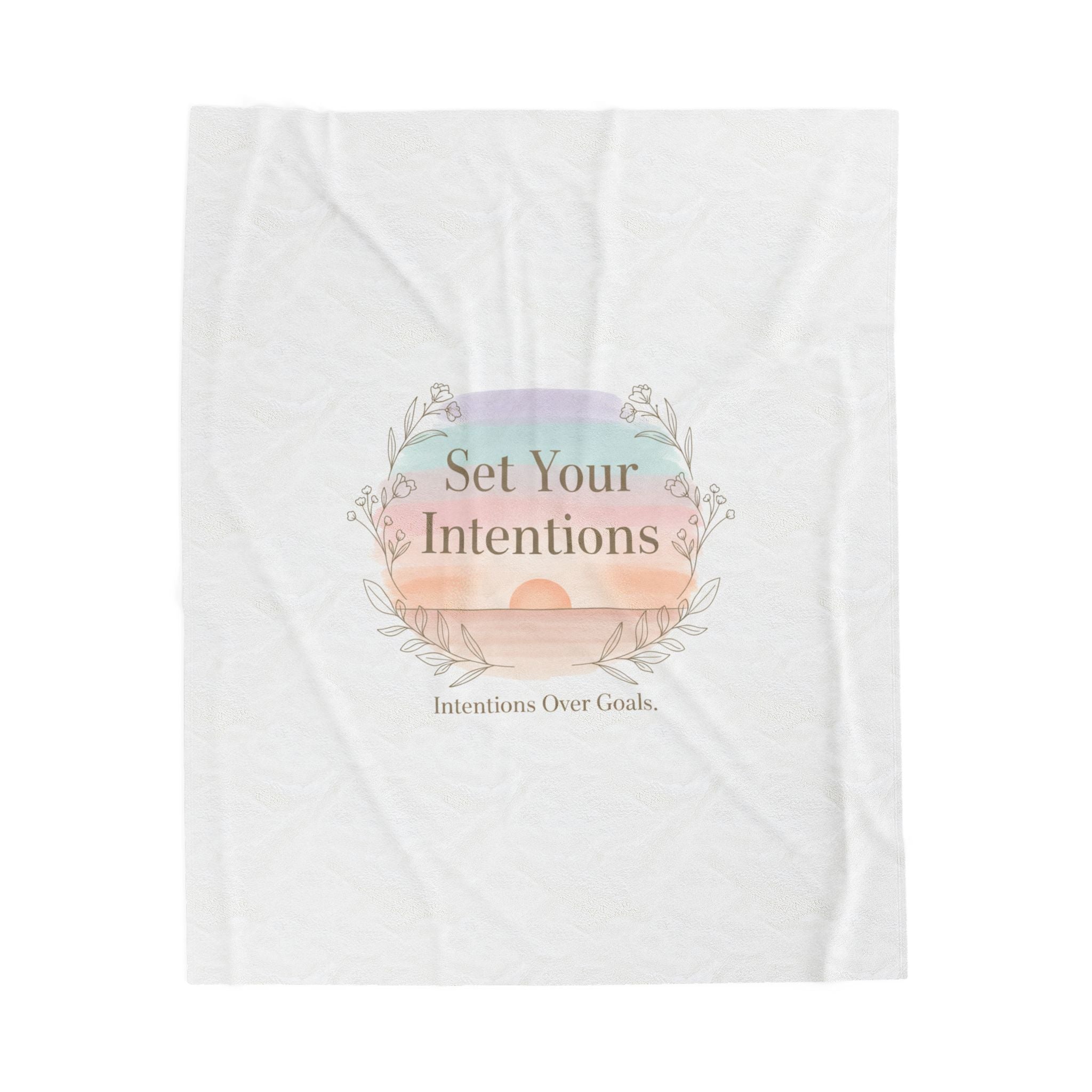 Set Your Intentions Blanket | Intentions Over Goals, Mindful Wellness