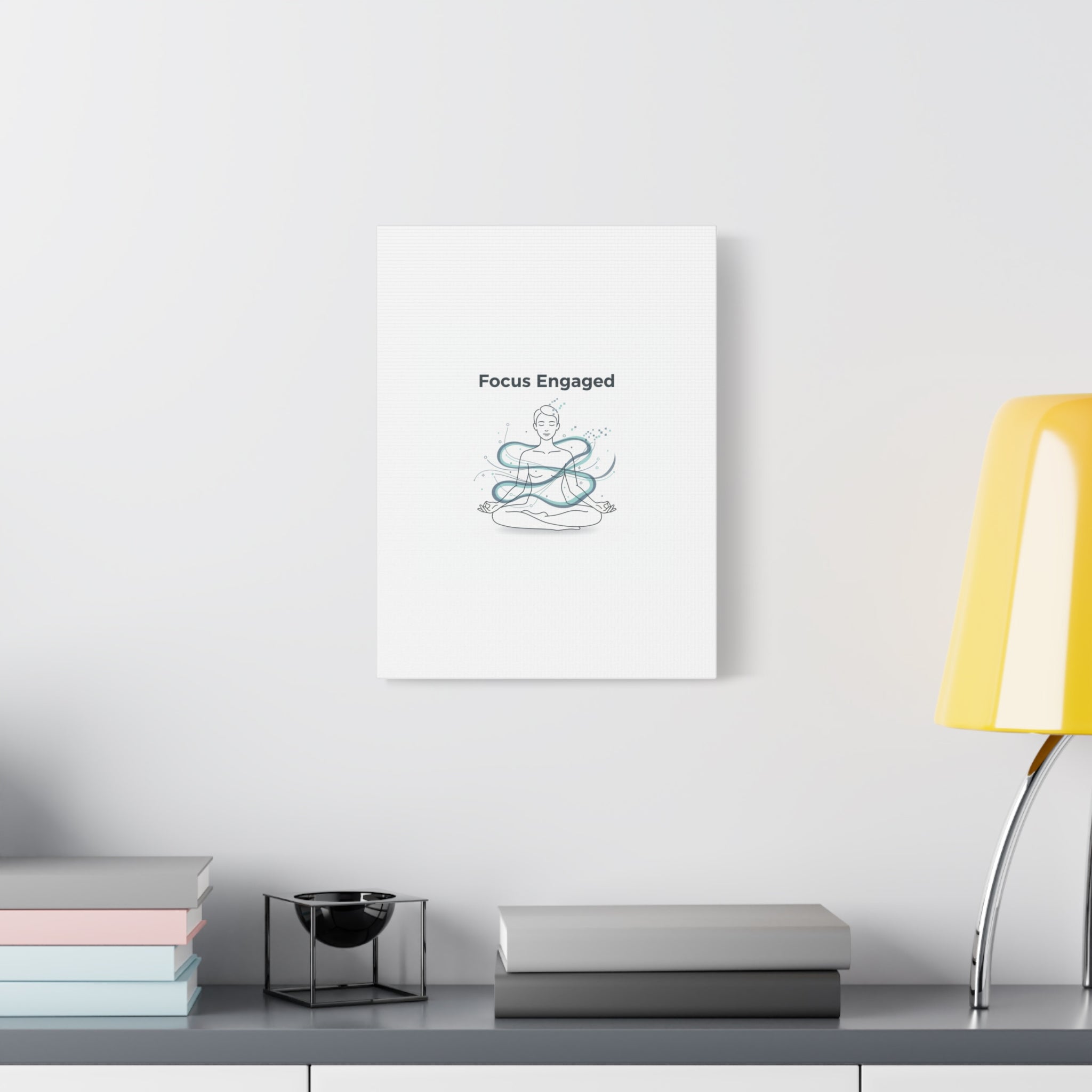 Focus Engaged Canvas, flow state poster | productivity art, ADHD merch