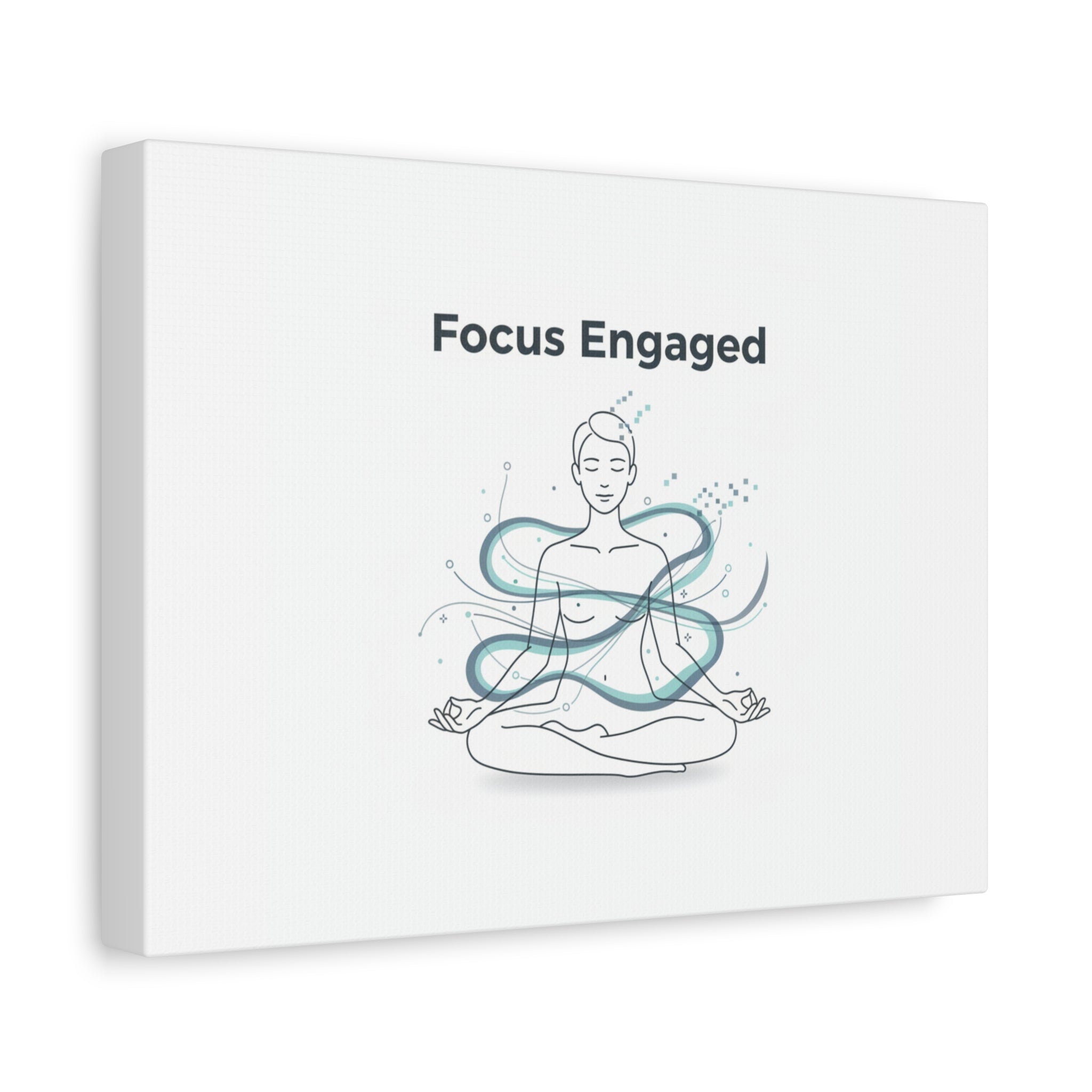 Focus Engaged Canvas, flow state poster | productivity art, ADHD merch