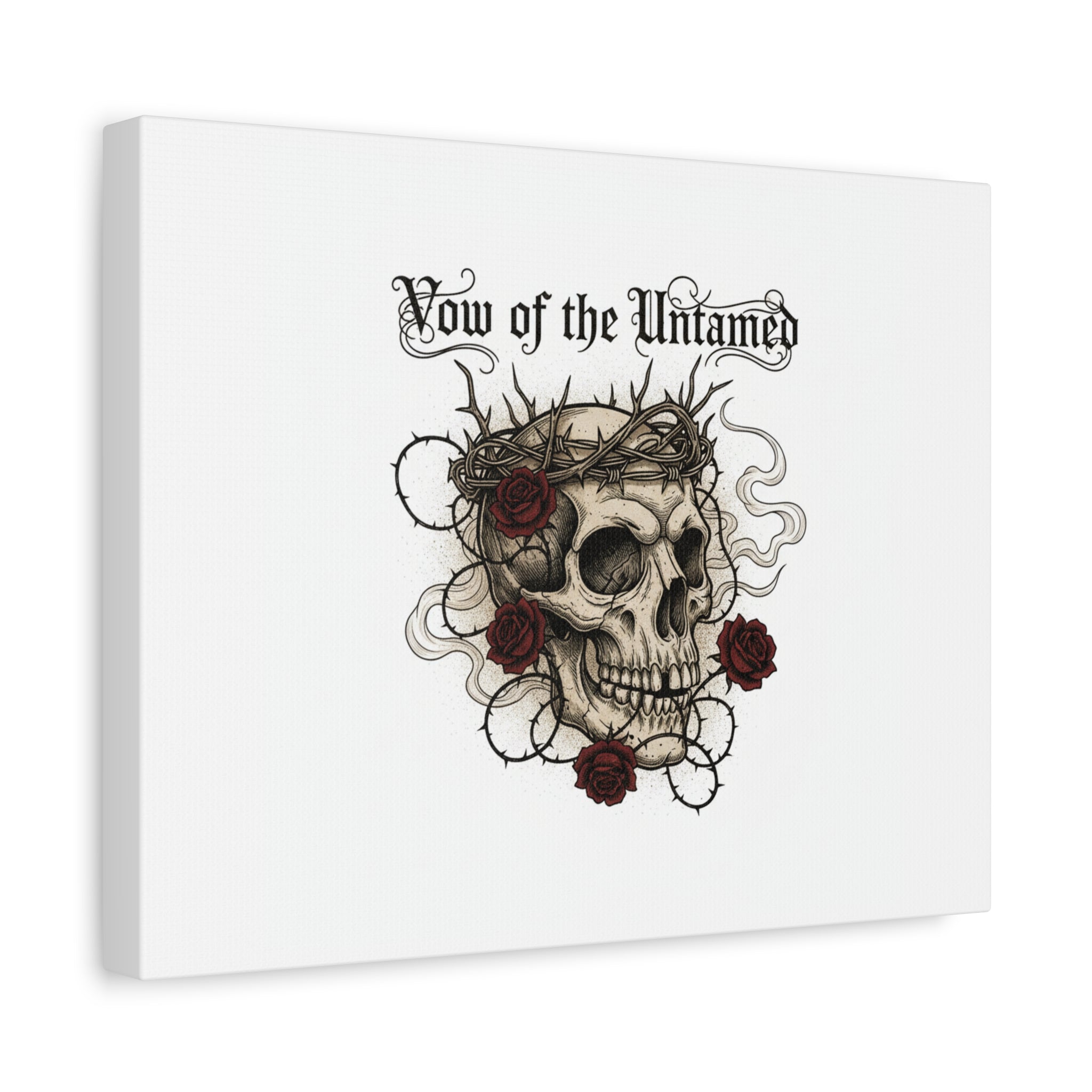 Vow of the Untamed Skull Canvas | western skull art, gothic Americana