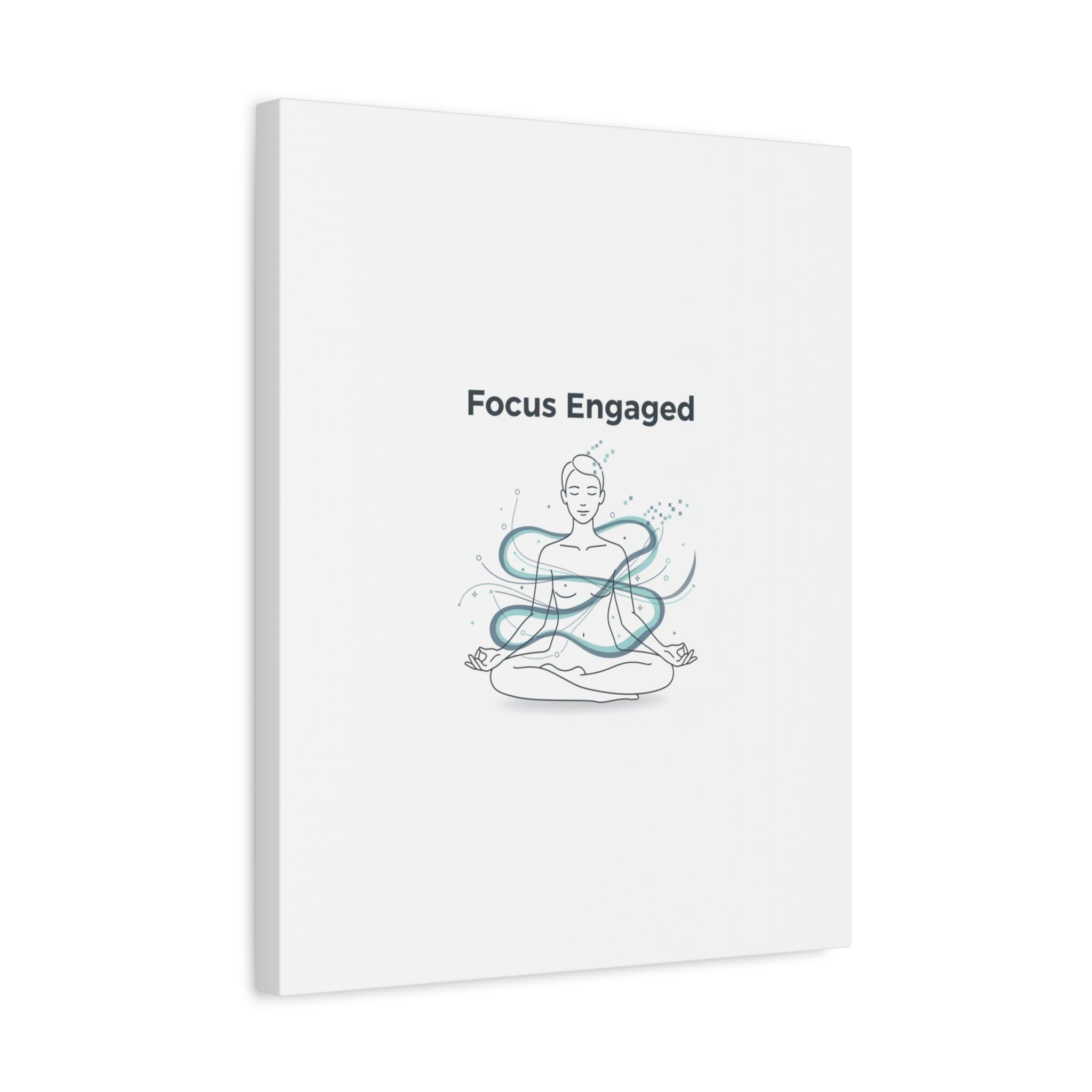 Focus Engaged Canvas, flow state poster | productivity art, ADHD merch