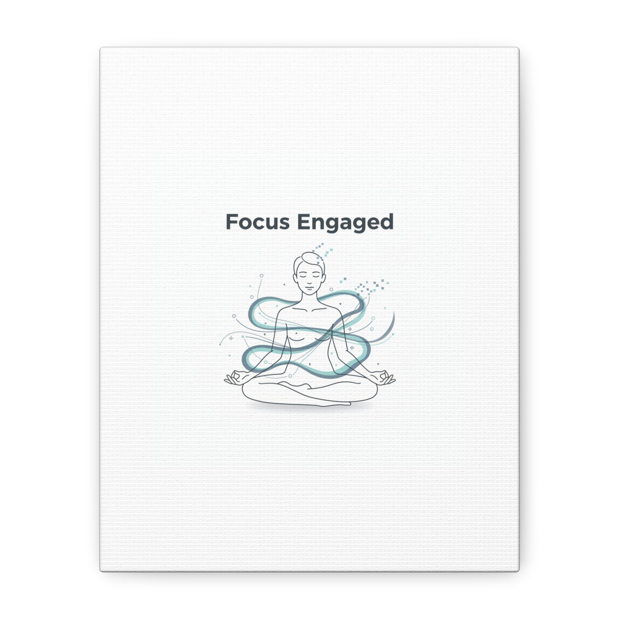 Focus Engaged Canvas, flow state poster | productivity art, ADHD merch
