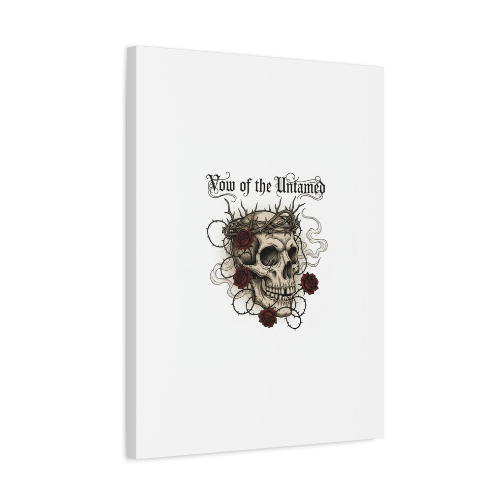 Vow of the Untamed Skull Canvas | western skull art, gothic Americana