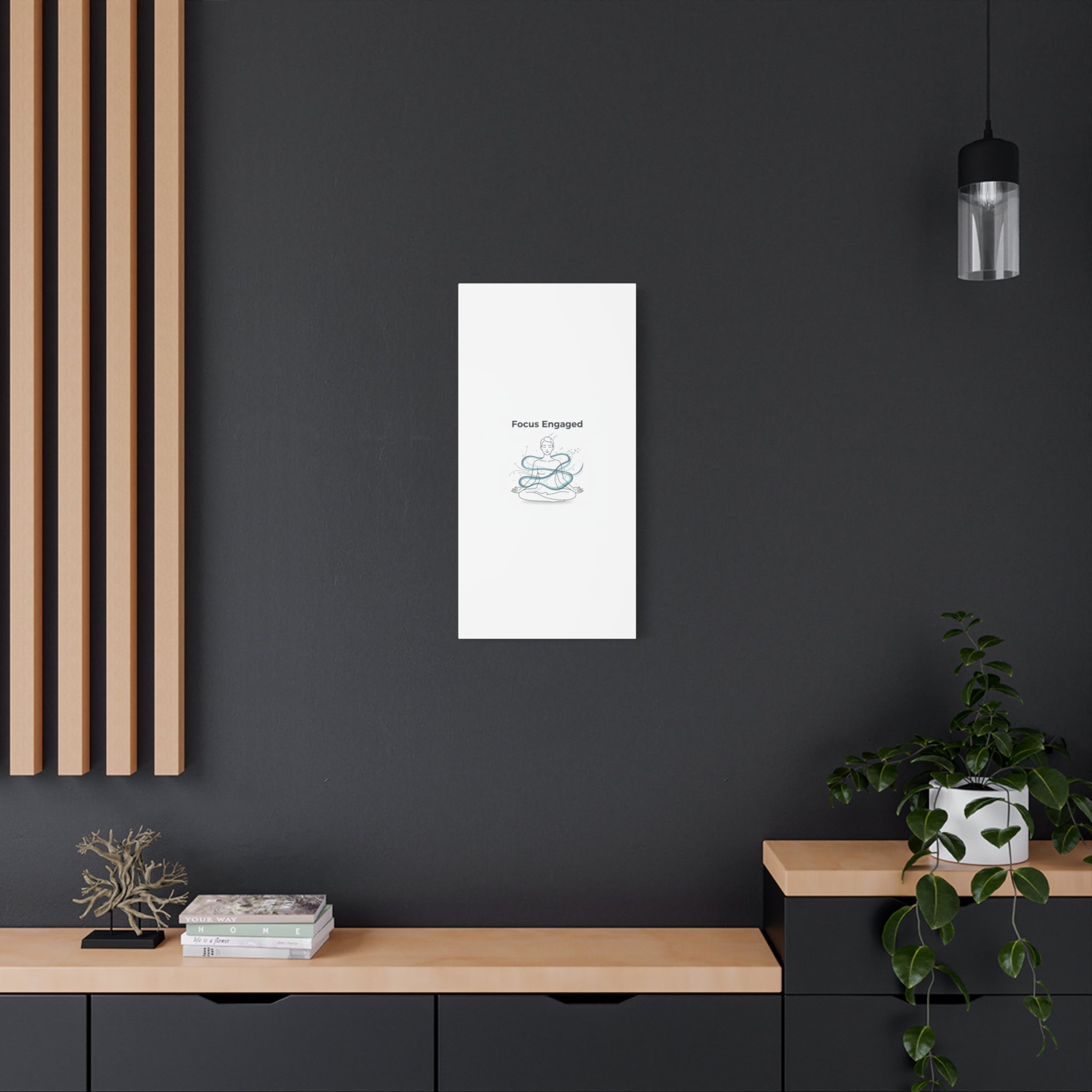 Focus Engaged Canvas, flow state poster | productivity art, ADHD merch
