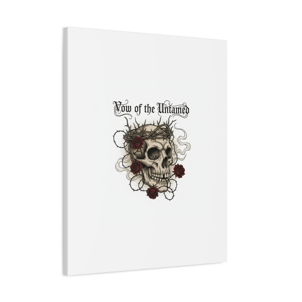 Vow of the Untamed Skull Canvas | western skull art, gothic Americana
