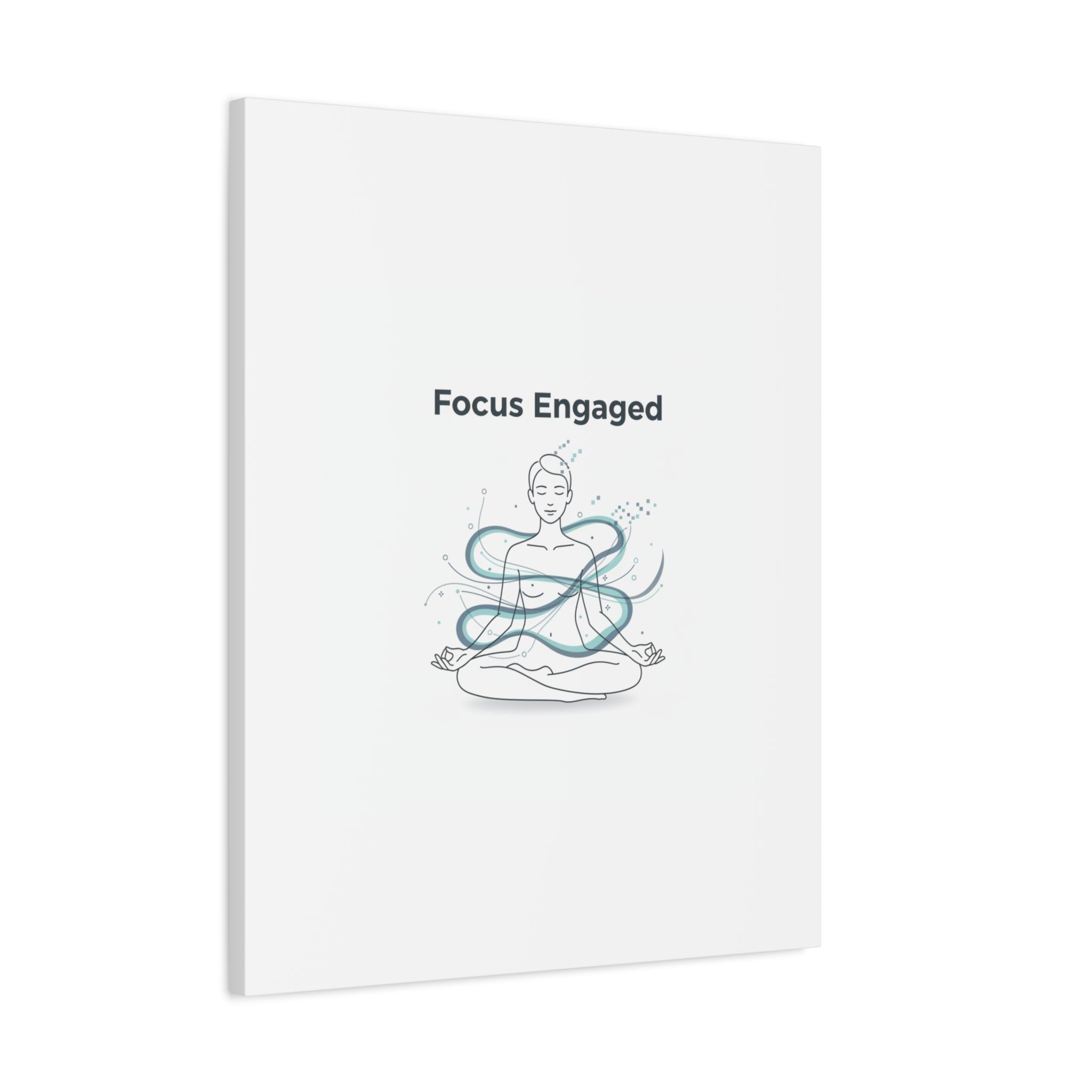 Focus Engaged Canvas, flow state poster | productivity art, ADHD merch
