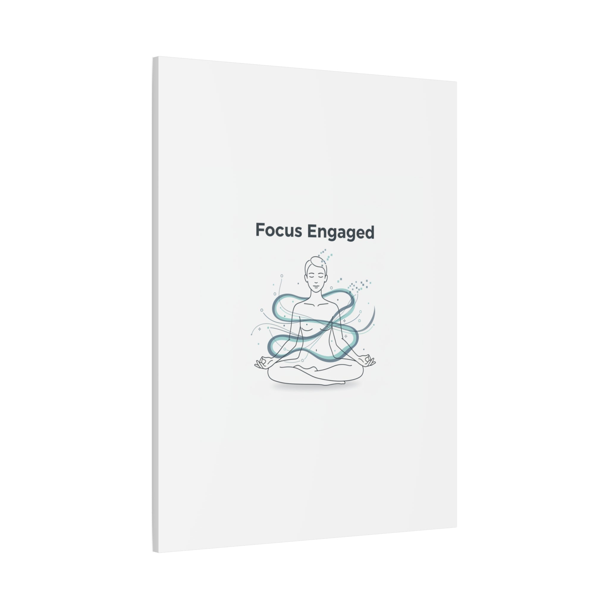 Focus Engaged Canvas, flow state poster | productivity art, ADHD merch
