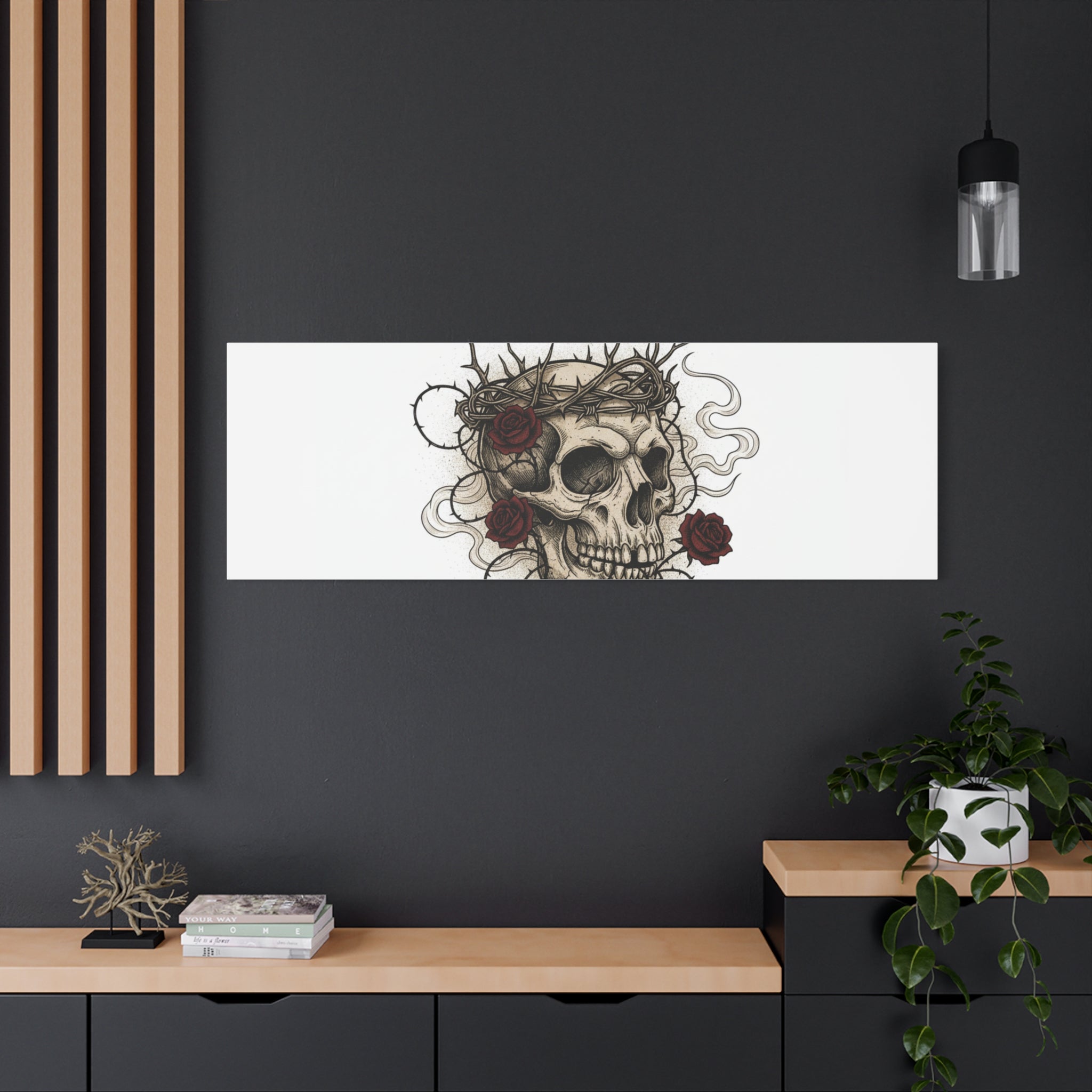 Vow of the Untamed Skull Canvas | western skull art, gothic Americana