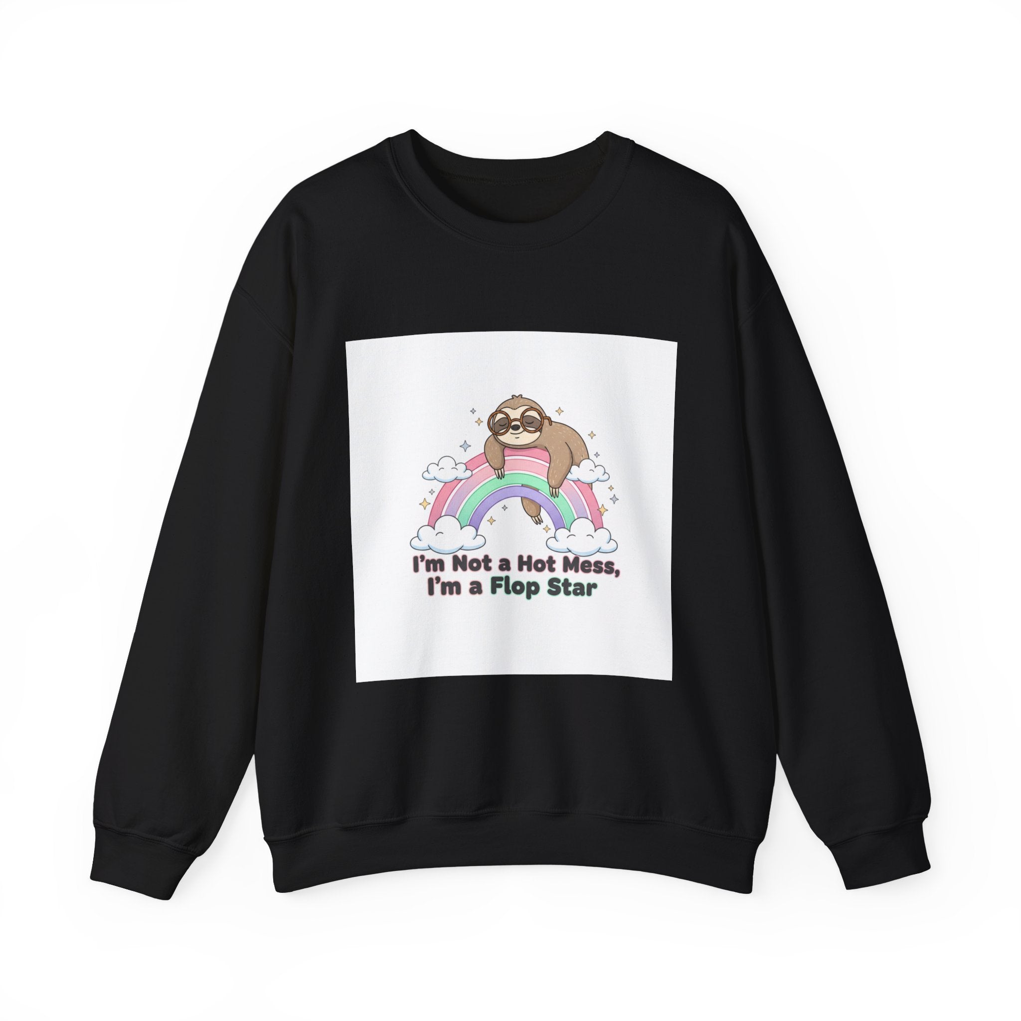 Flop Star Sloth Sweatshirt | flop era apparel, burnout humor
