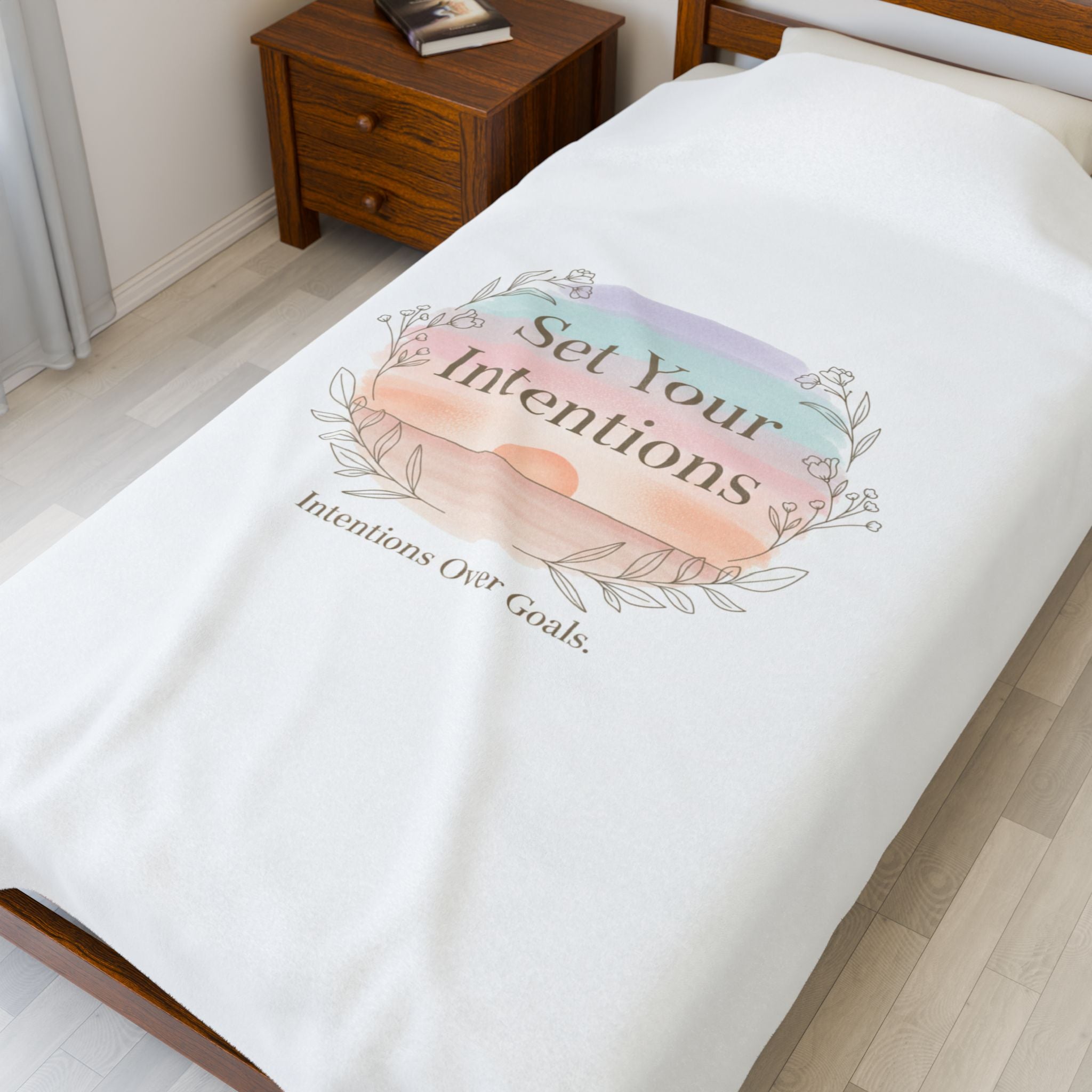 Set Your Intentions Blanket | Intentions Over Goals, Mindful Wellness