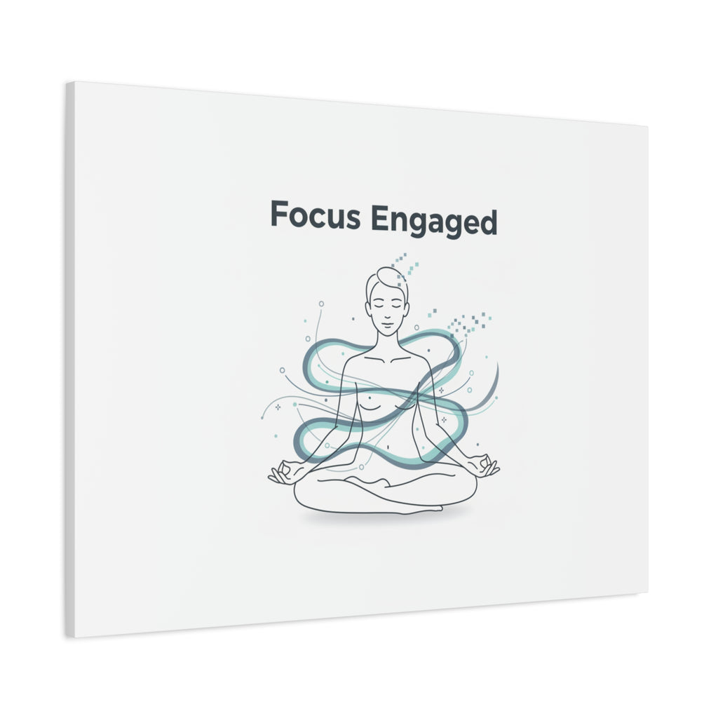 Focus Engaged Canvas, flow state poster | productivity art, ADHD merch