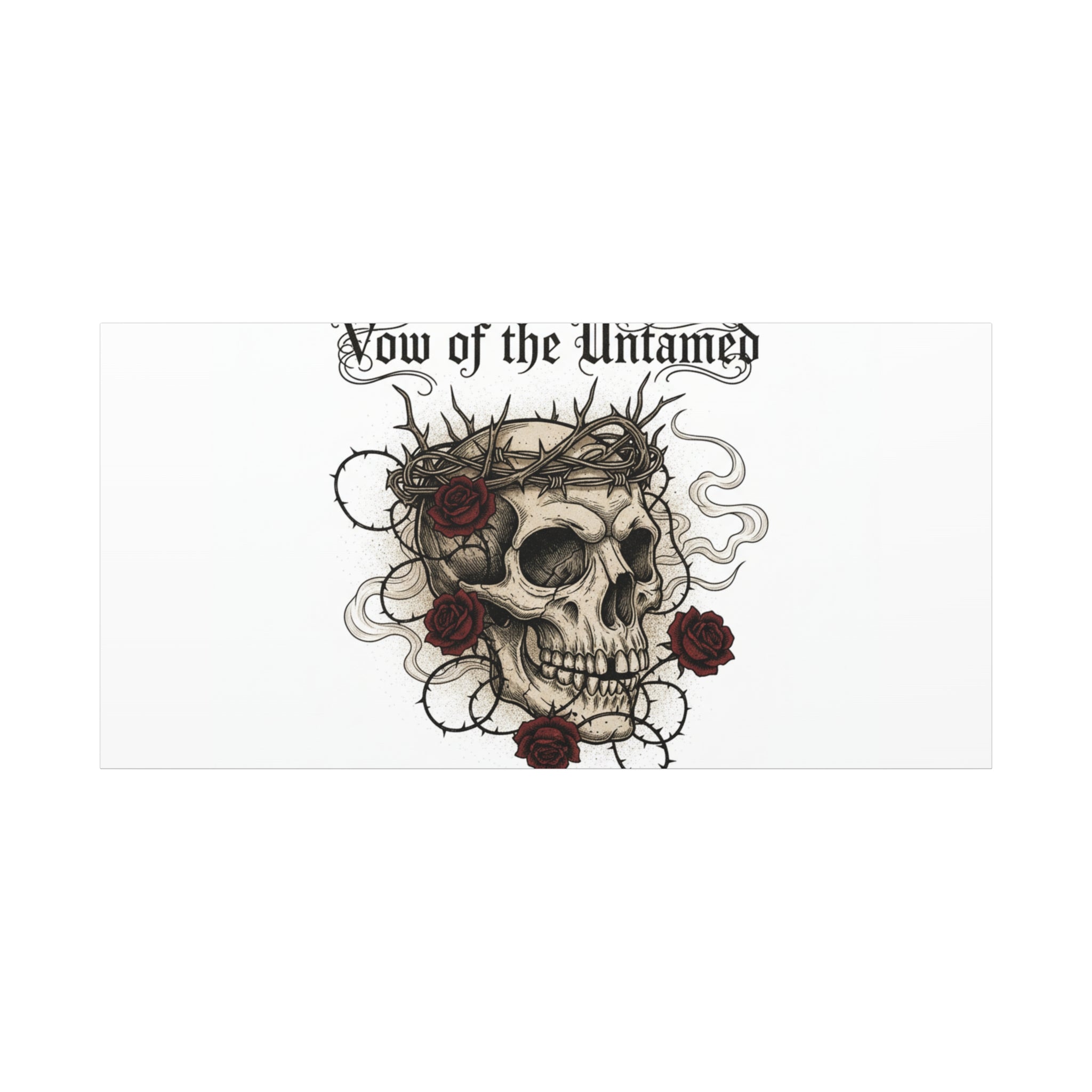 Vow of the Untamed Skull Canvas | western skull art, gothic Americana