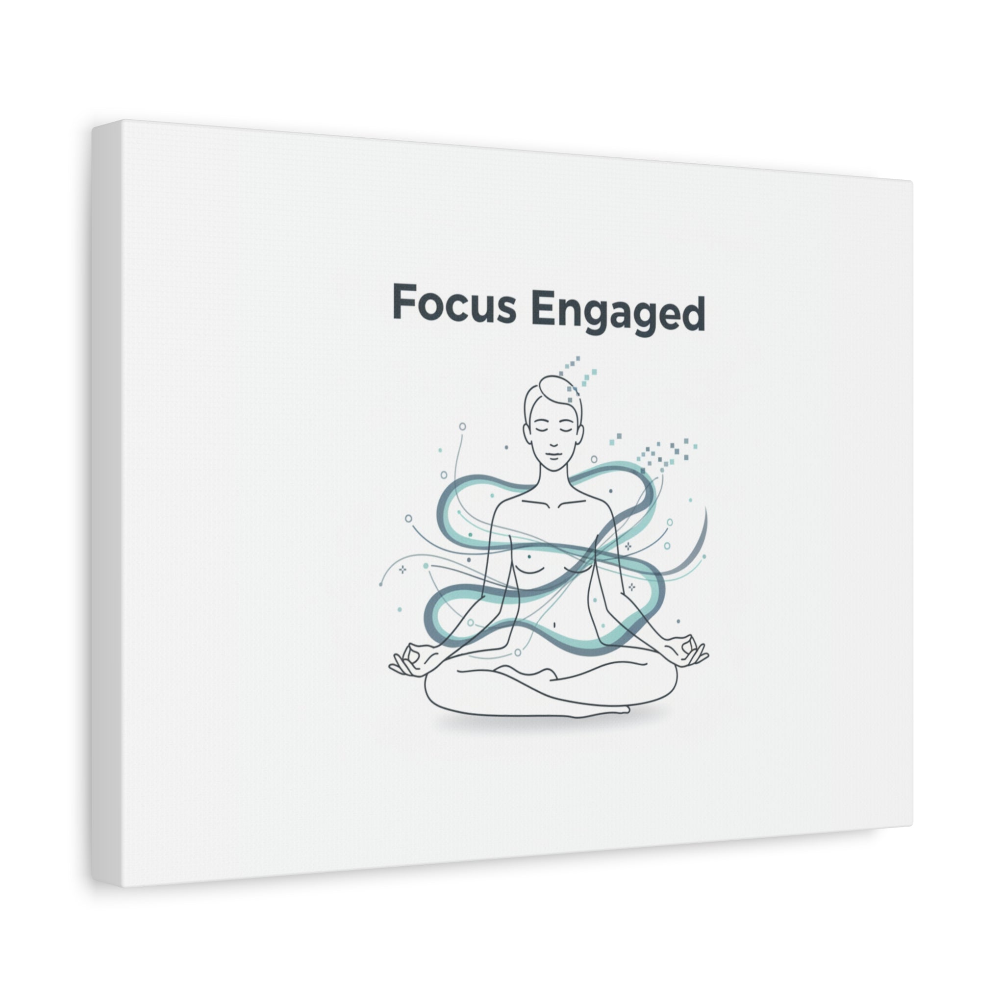 Focus Engaged Canvas, flow state poster | productivity art, ADHD merch