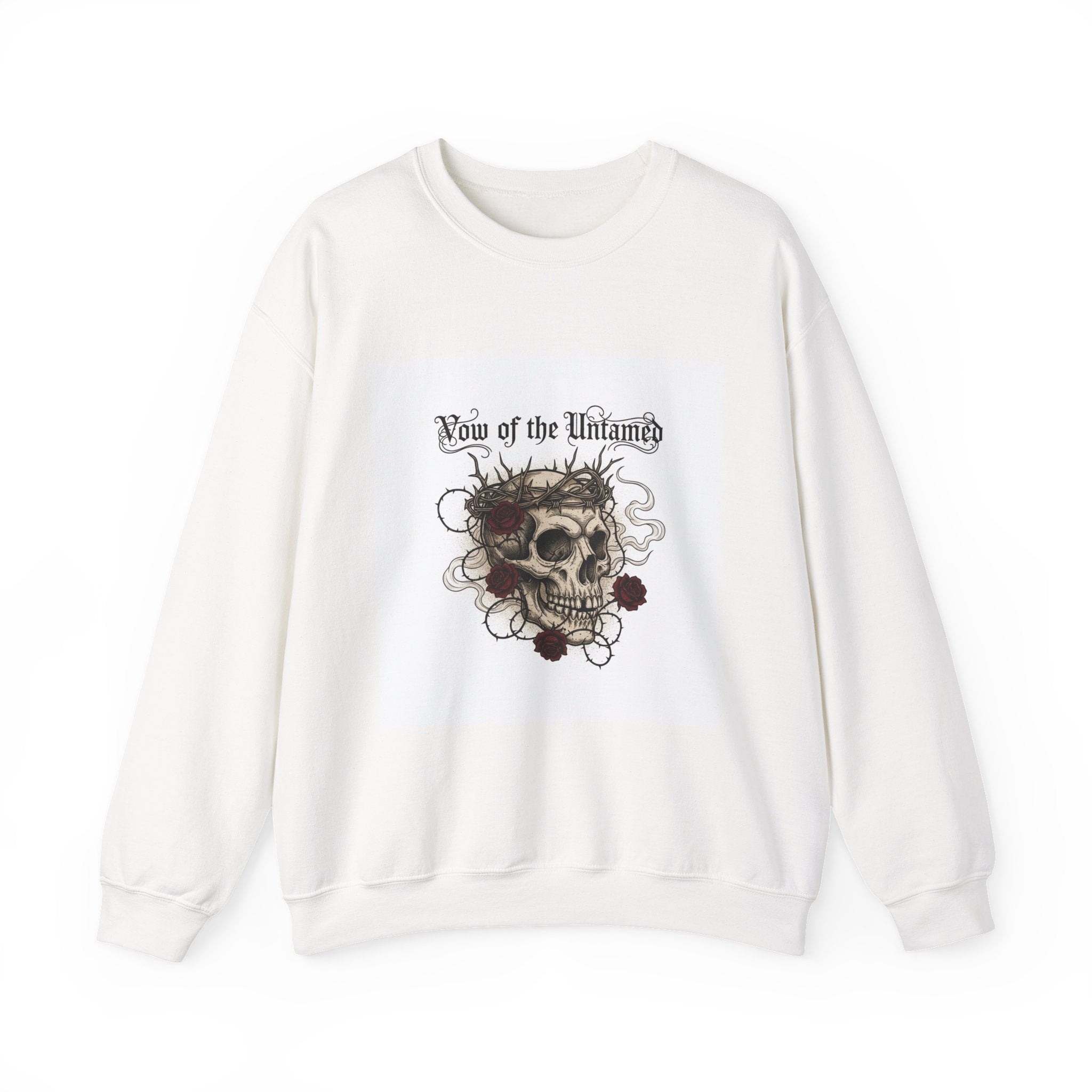 Western Skull Art Crewneck, cowboy horror shirt, gothic Americana