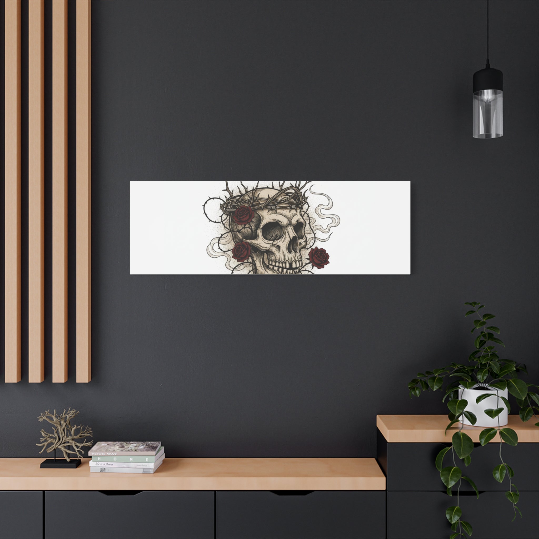 Vow of the Untamed Skull Canvas | western skull art, gothic Americana