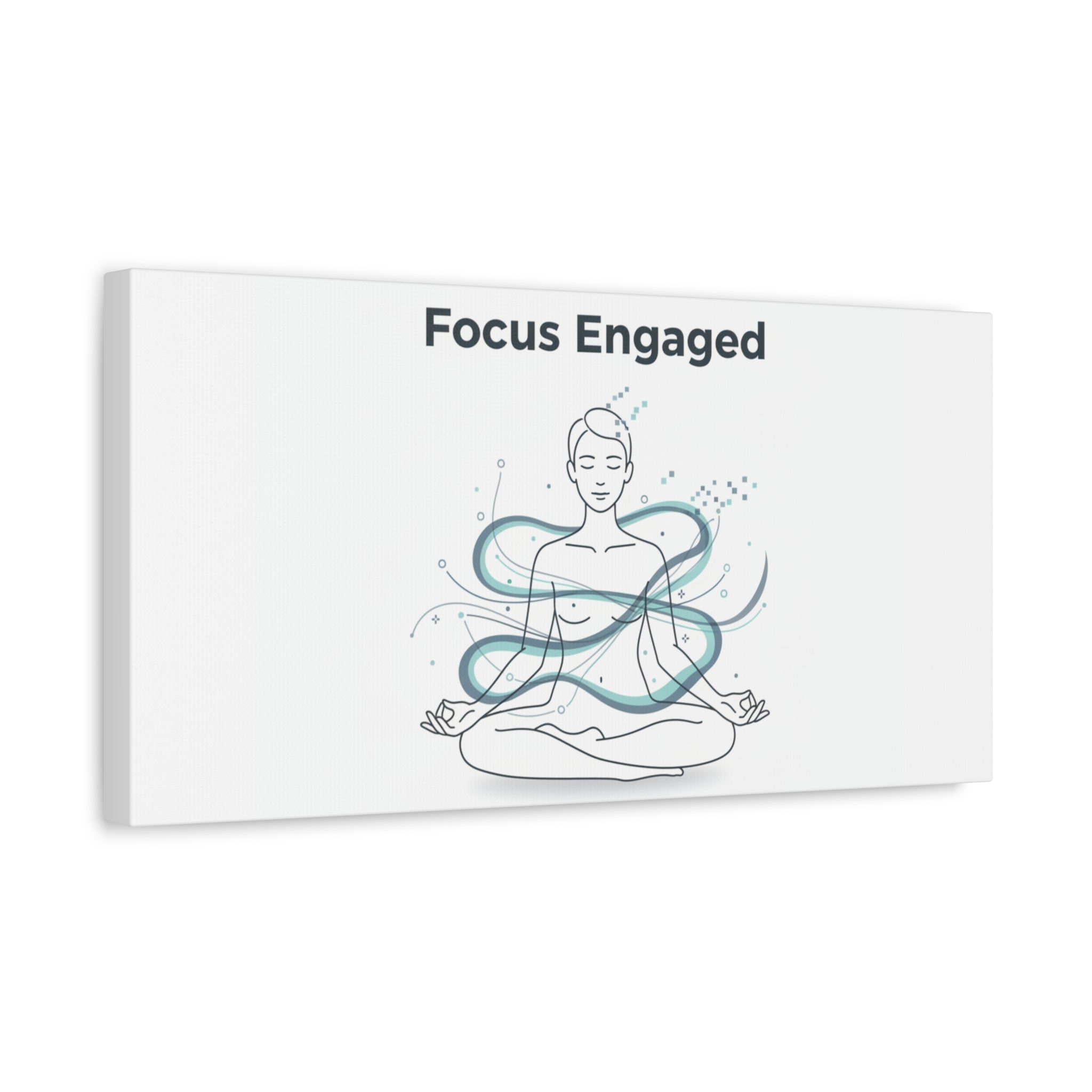 Focus Engaged Canvas, flow state poster | productivity art, ADHD merch