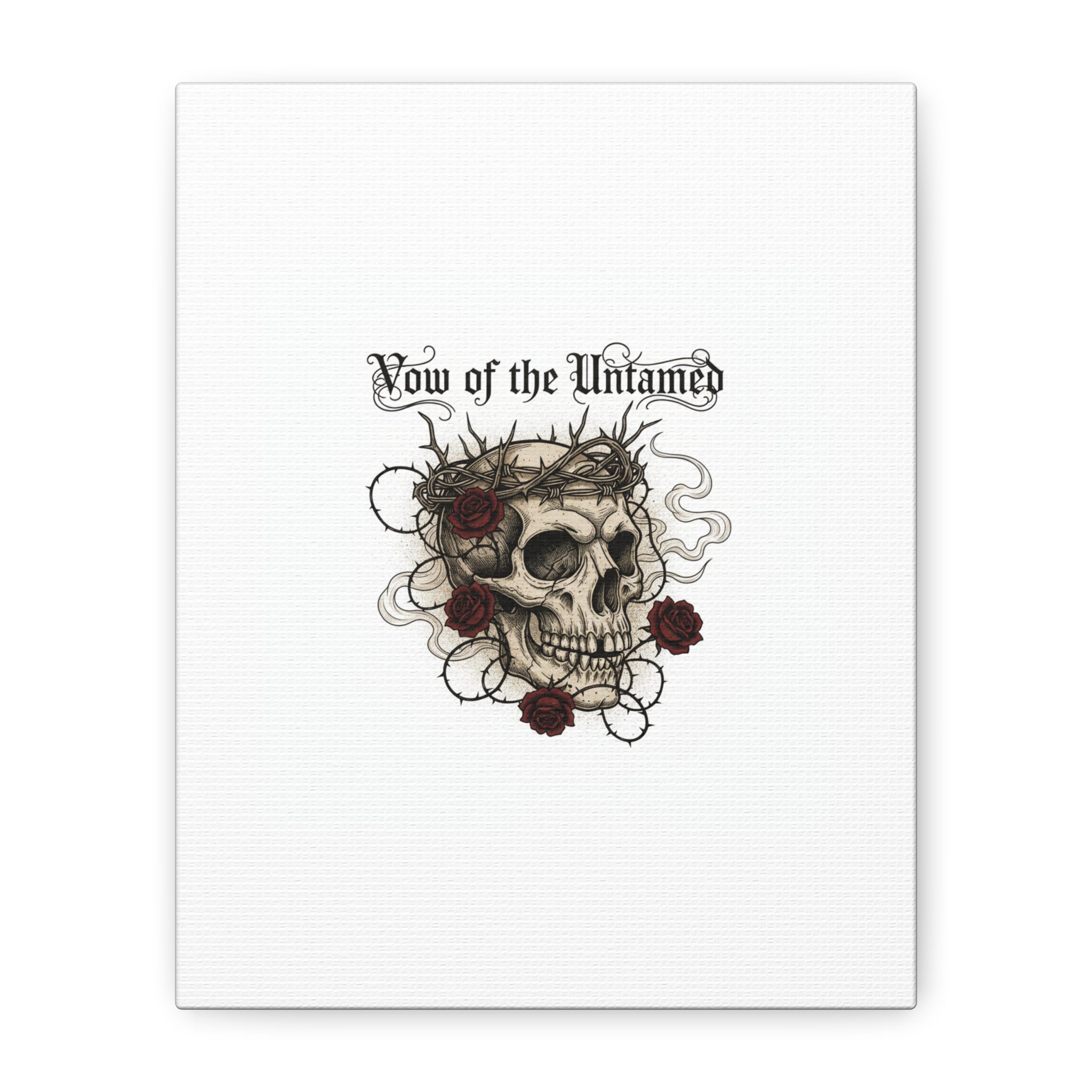 Vow of the Untamed Skull Canvas | western skull art, gothic Americana