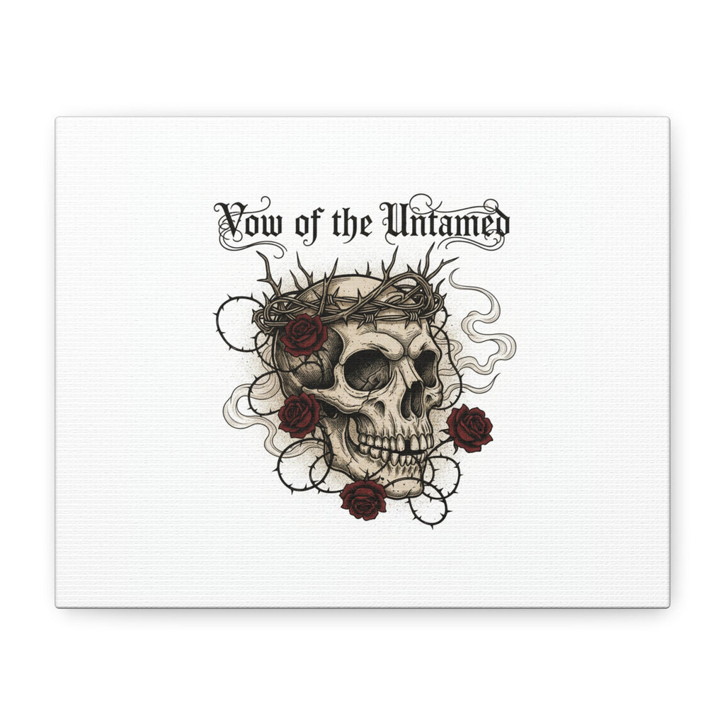 Vow of the Untamed Skull Canvas | western skull art, gothic Americana