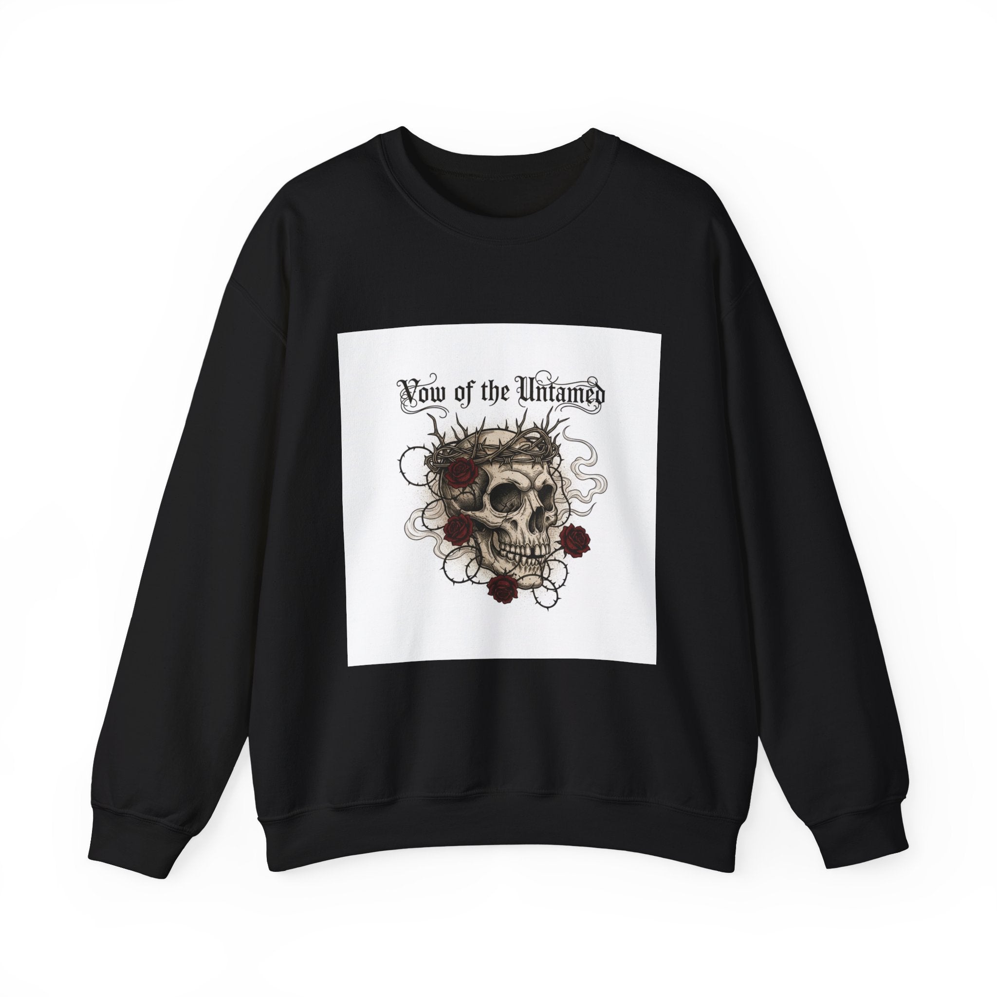 Western Skull Art Crewneck, cowboy horror shirt, gothic Americana