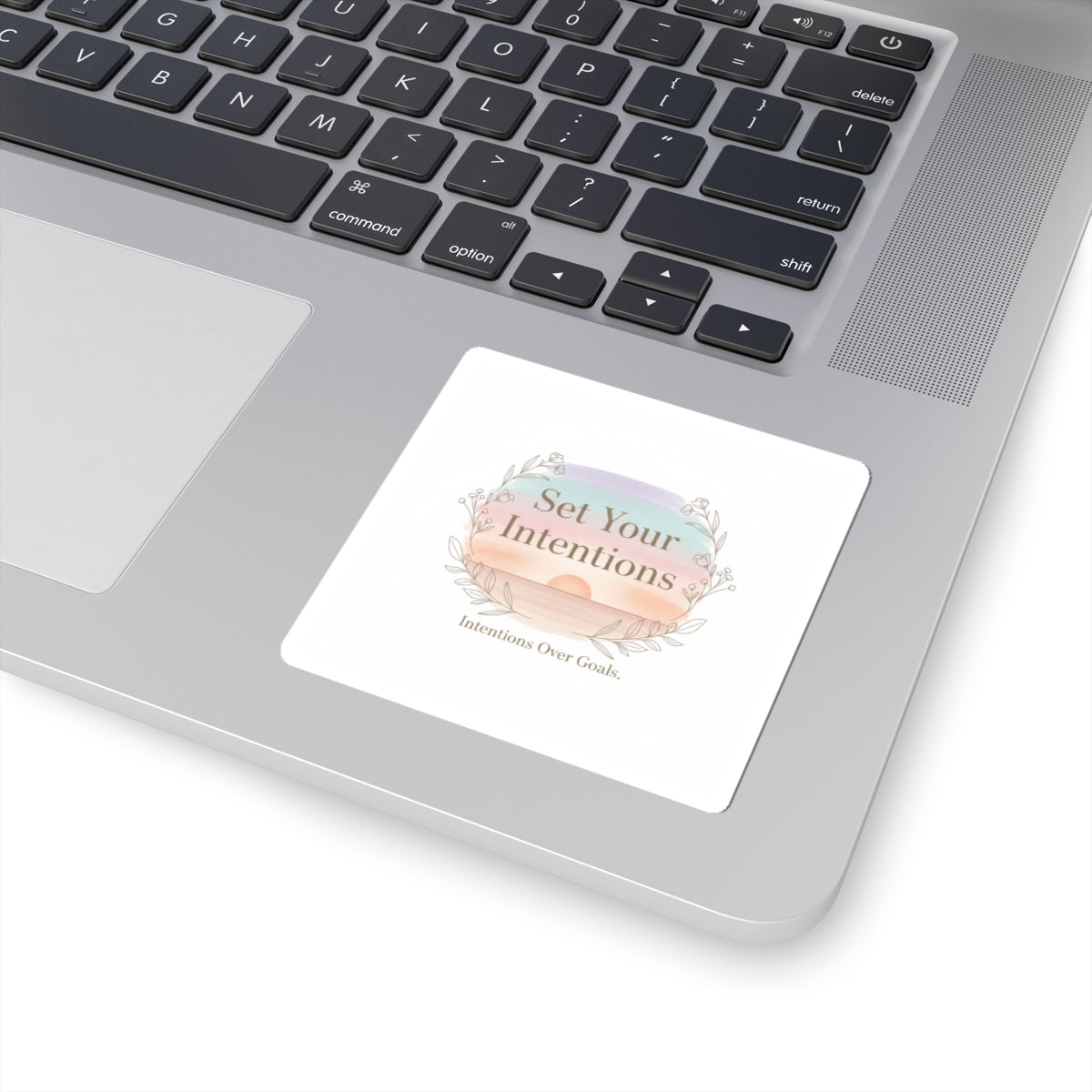 Set Your Intentions Kiss-Cut Sticker | intention sticker, mindful wellness
