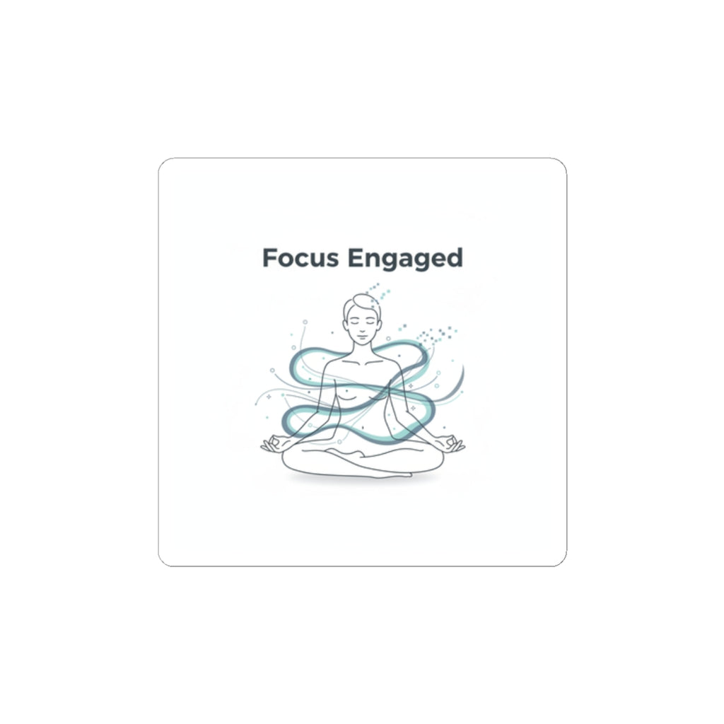 Focus Engaged Kiss-Cut Sticker | Flow State, Productivity Motivation