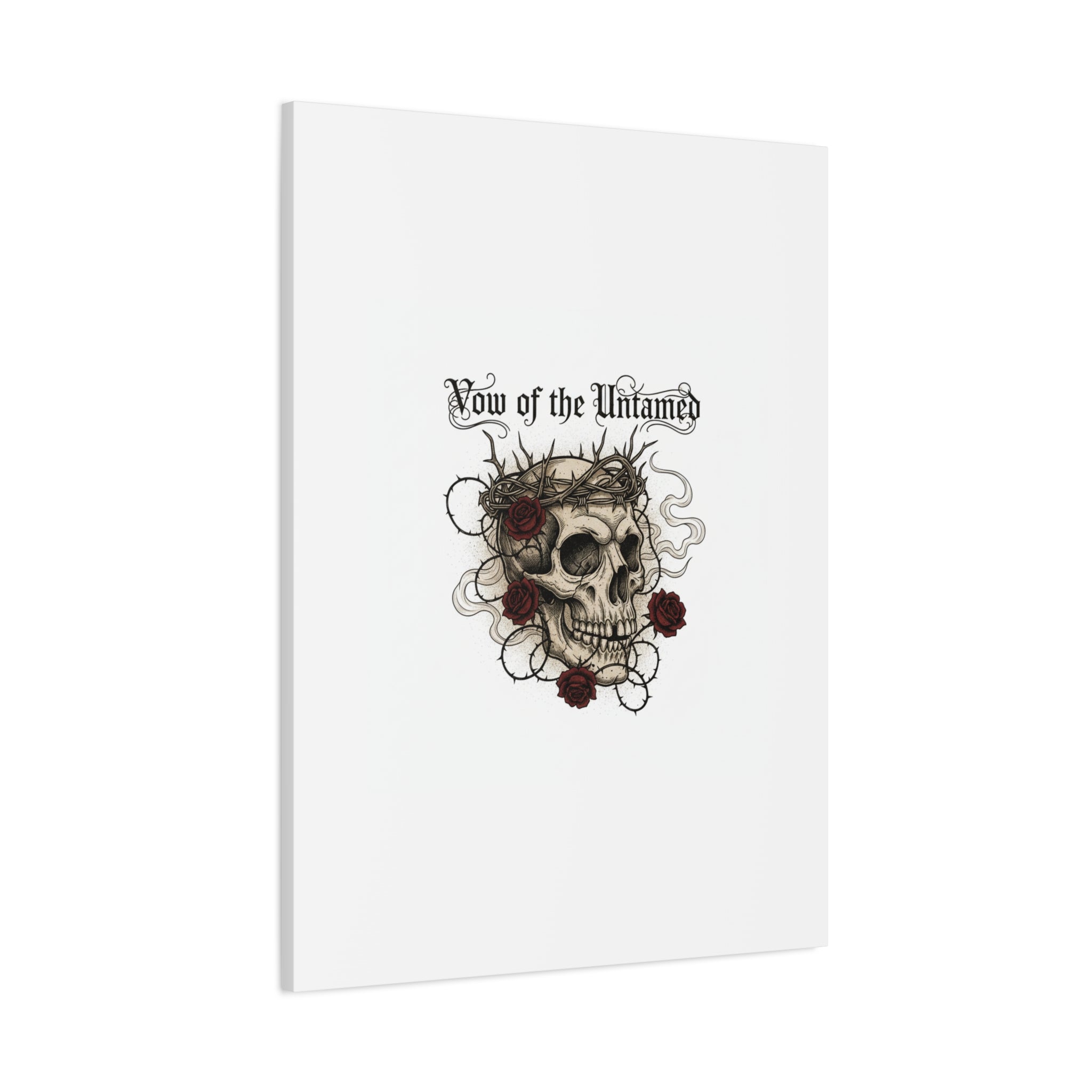 Vow of the Untamed Skull Canvas | western skull art, gothic Americana